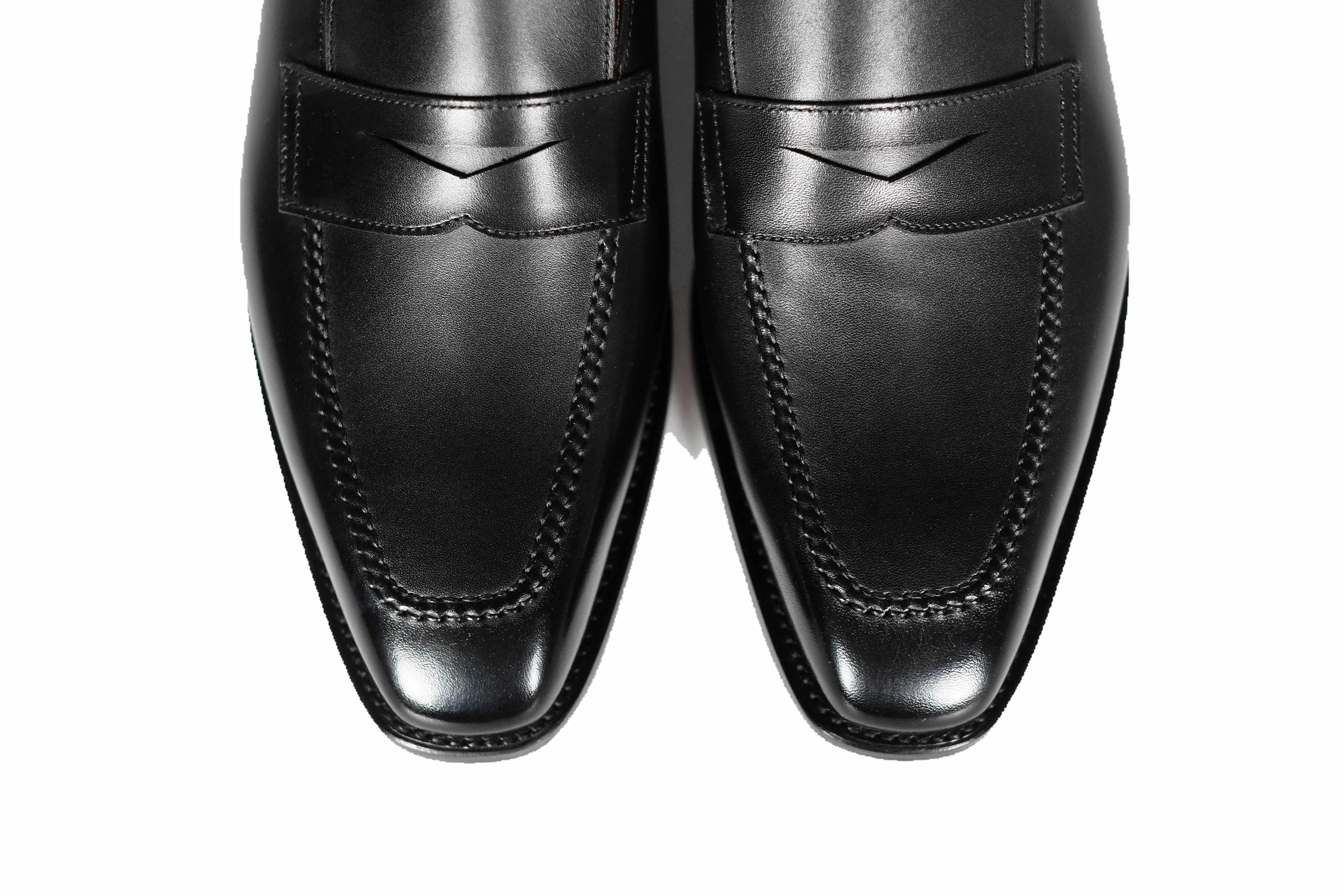 Washington - Black Calf-Penny Loafers-J.FitzPatrick Footwear