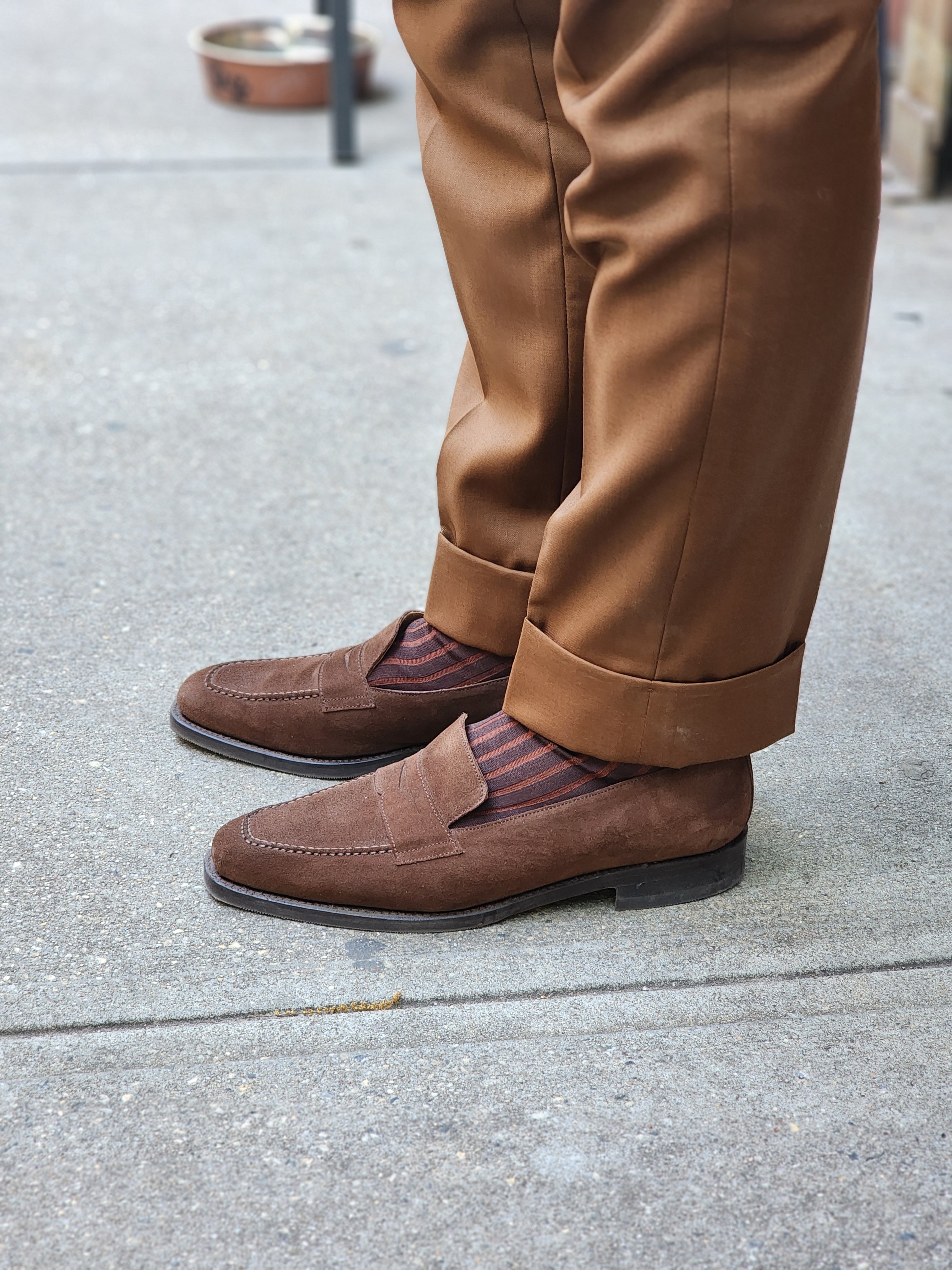 Washington - Mocha Suede-Penny Loafers-J.FitzPatrick Footwear