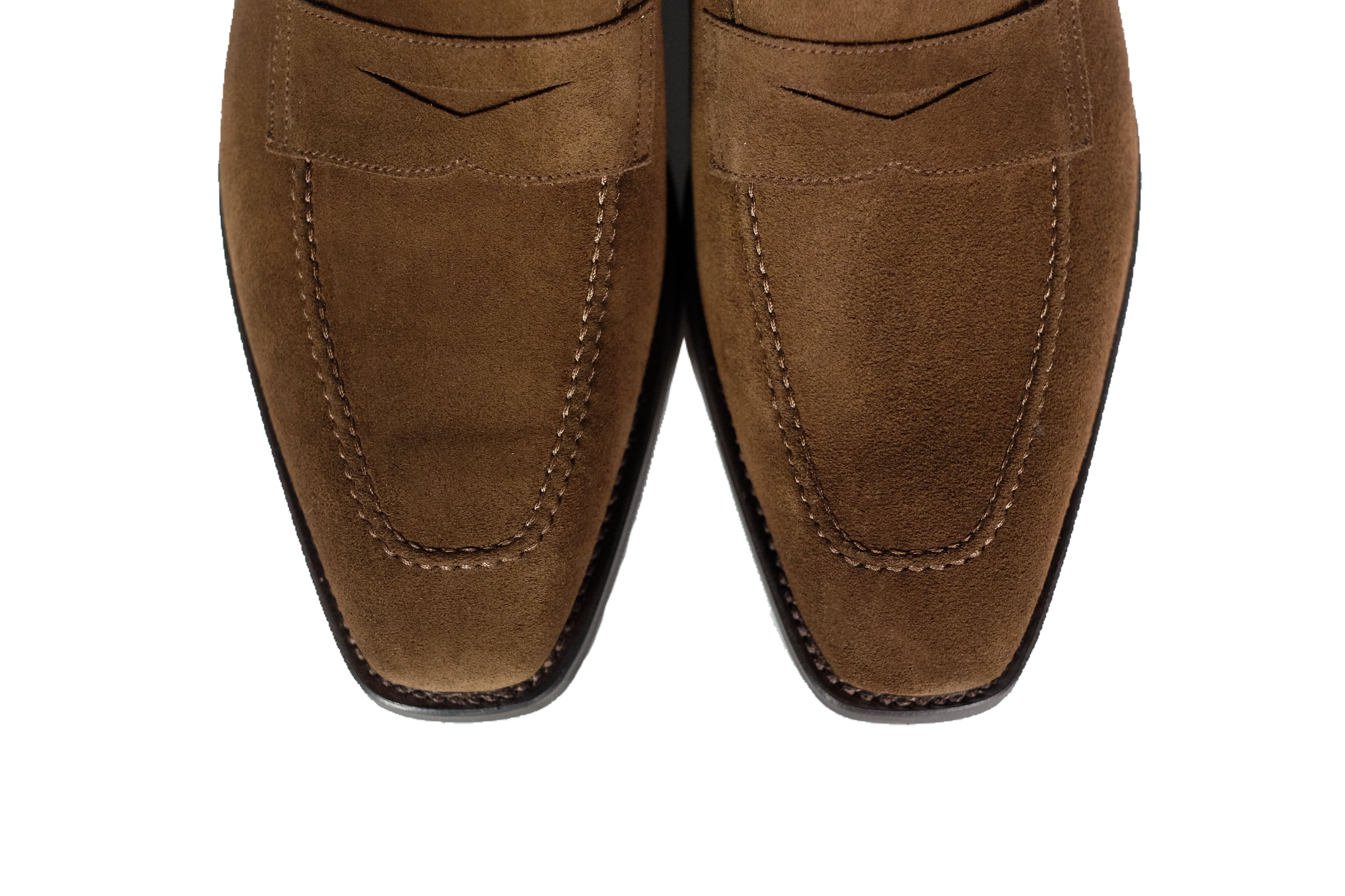 Washington - Mocha Suede-Penny Loafers-J.FitzPatrick Footwear