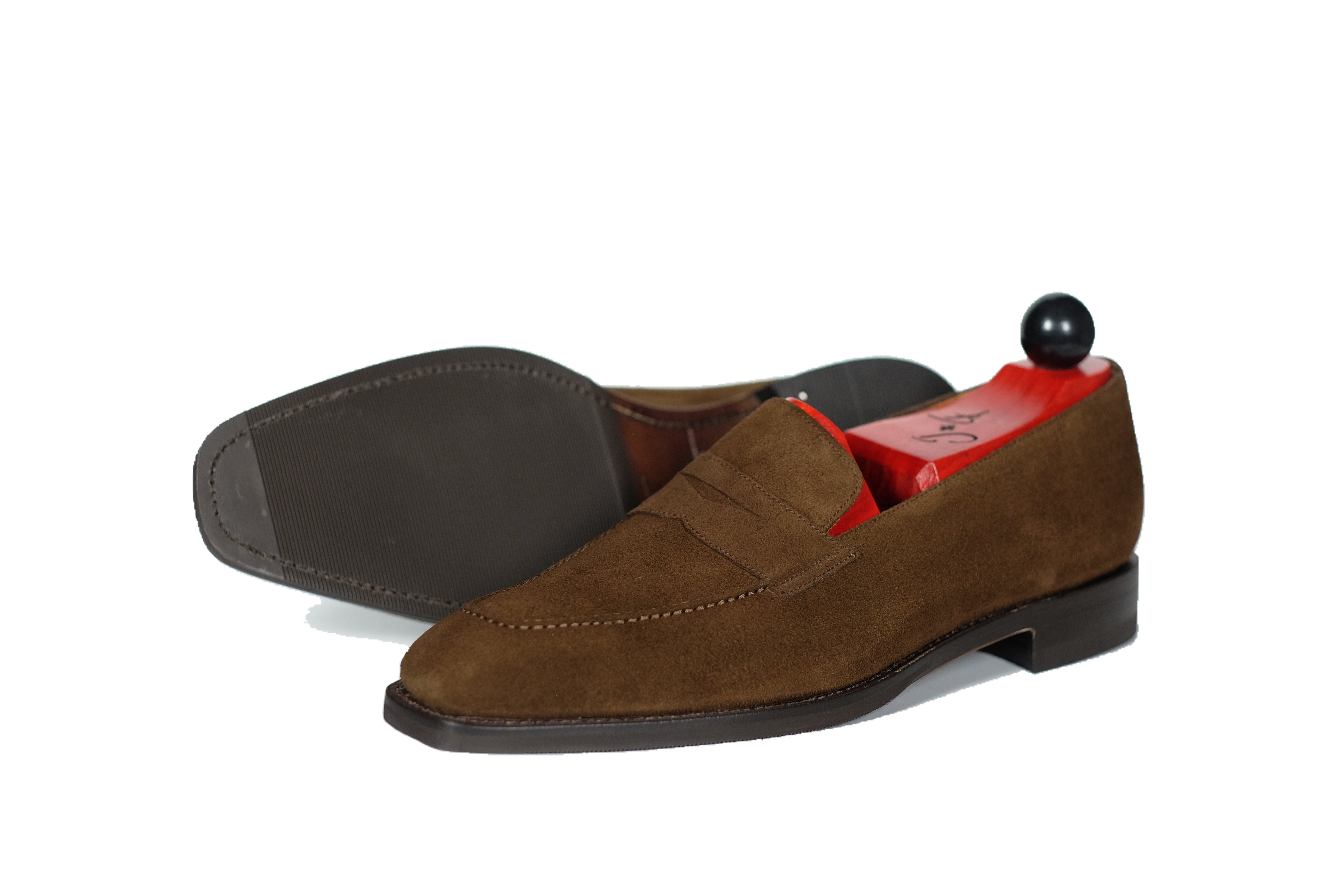 Washington - Mocha Suede-Penny Loafers-J.FitzPatrick Footwear