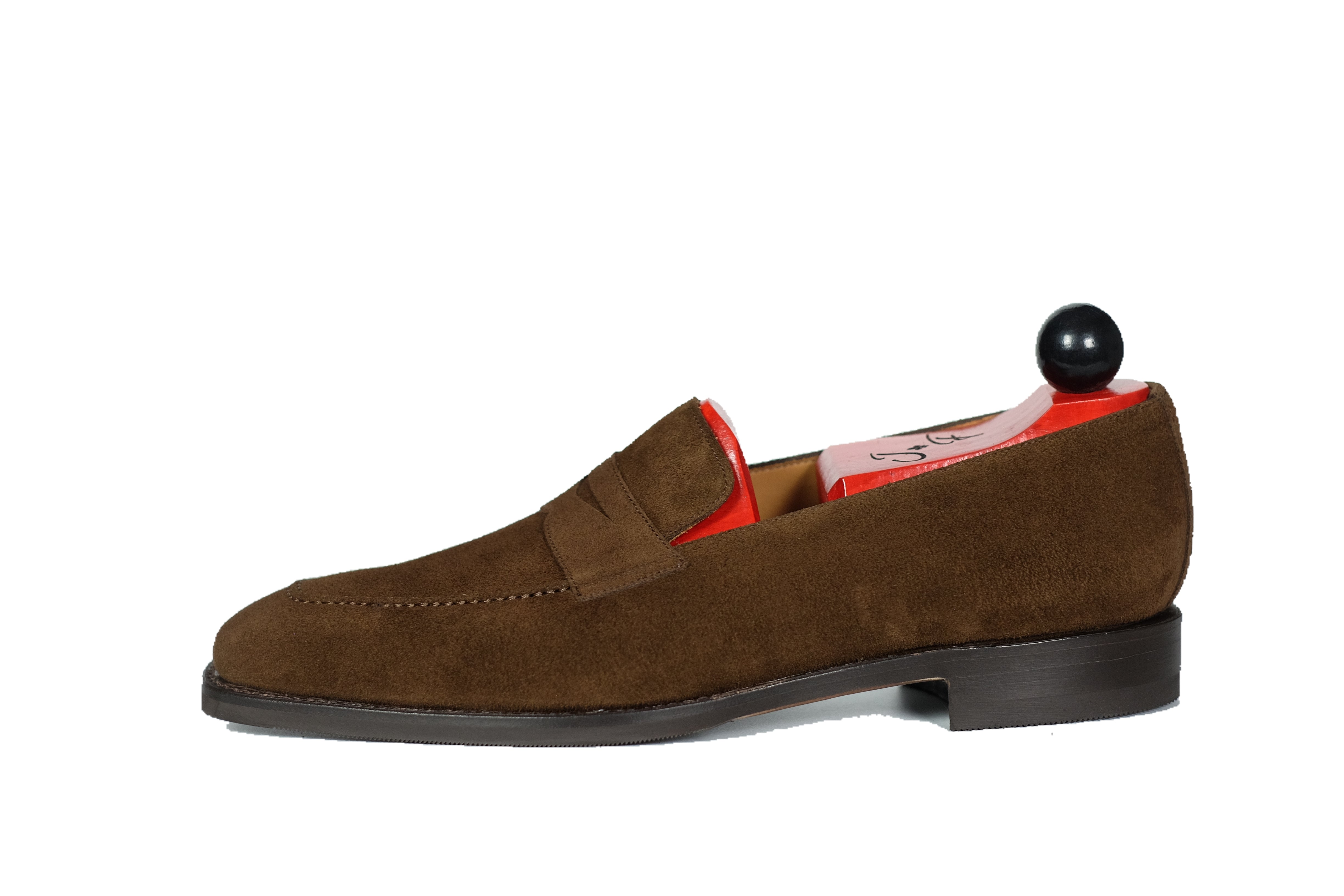 Washington - Mocha Suede-Penny Loafers-J.FitzPatrick Footwear
