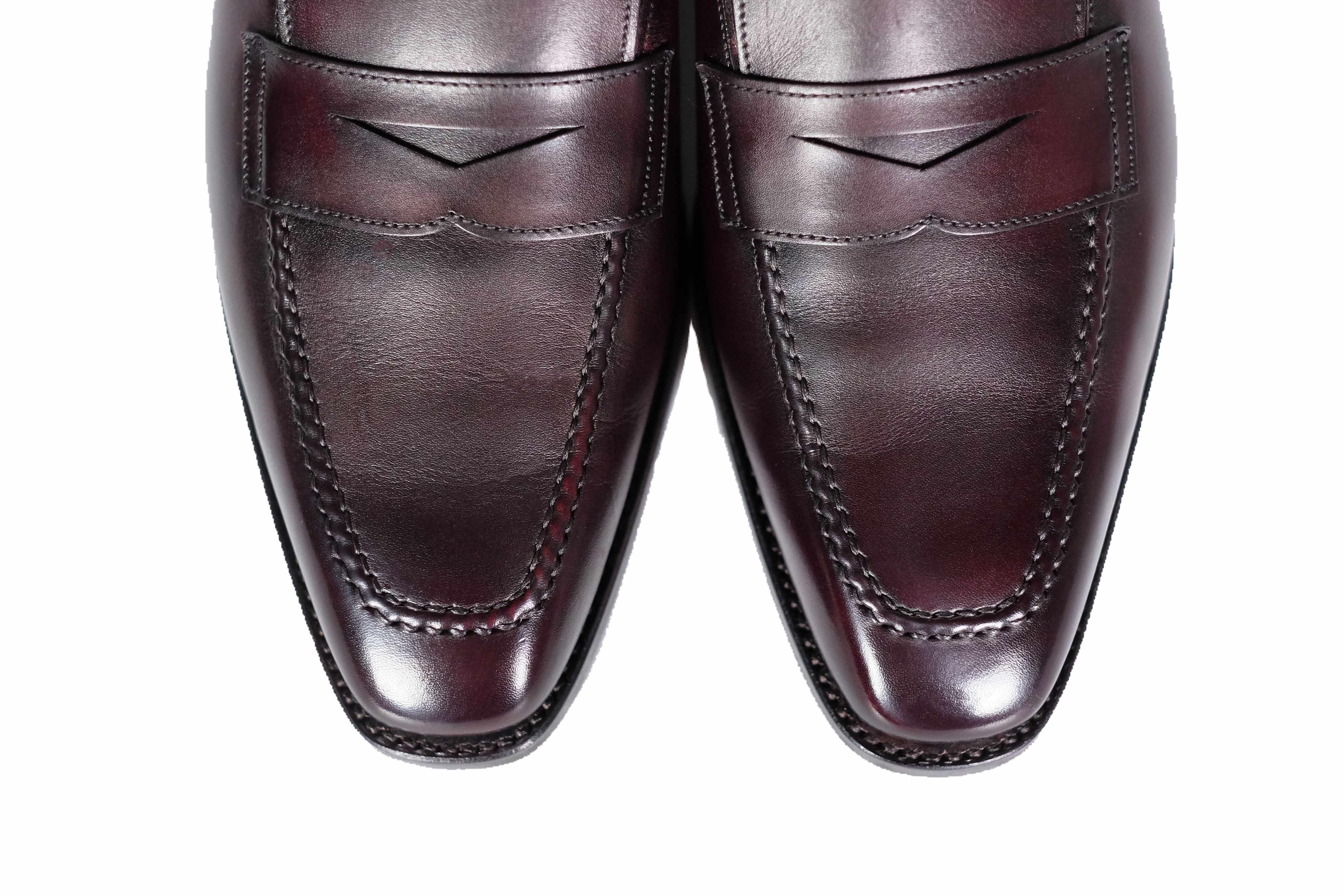 Washington - Sangria Calf-Penny Loafers-J.FitzPatrick Footwear
