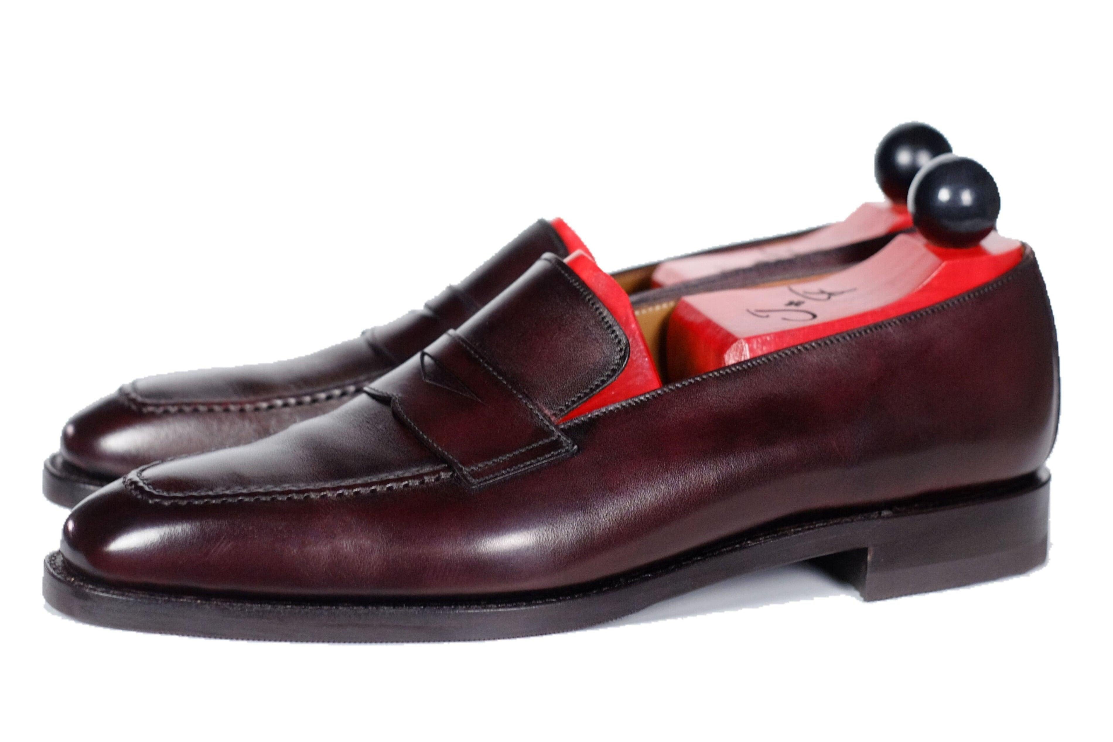 Washington - Sangria Calf-Penny Loafers-J.FitzPatrick Footwear