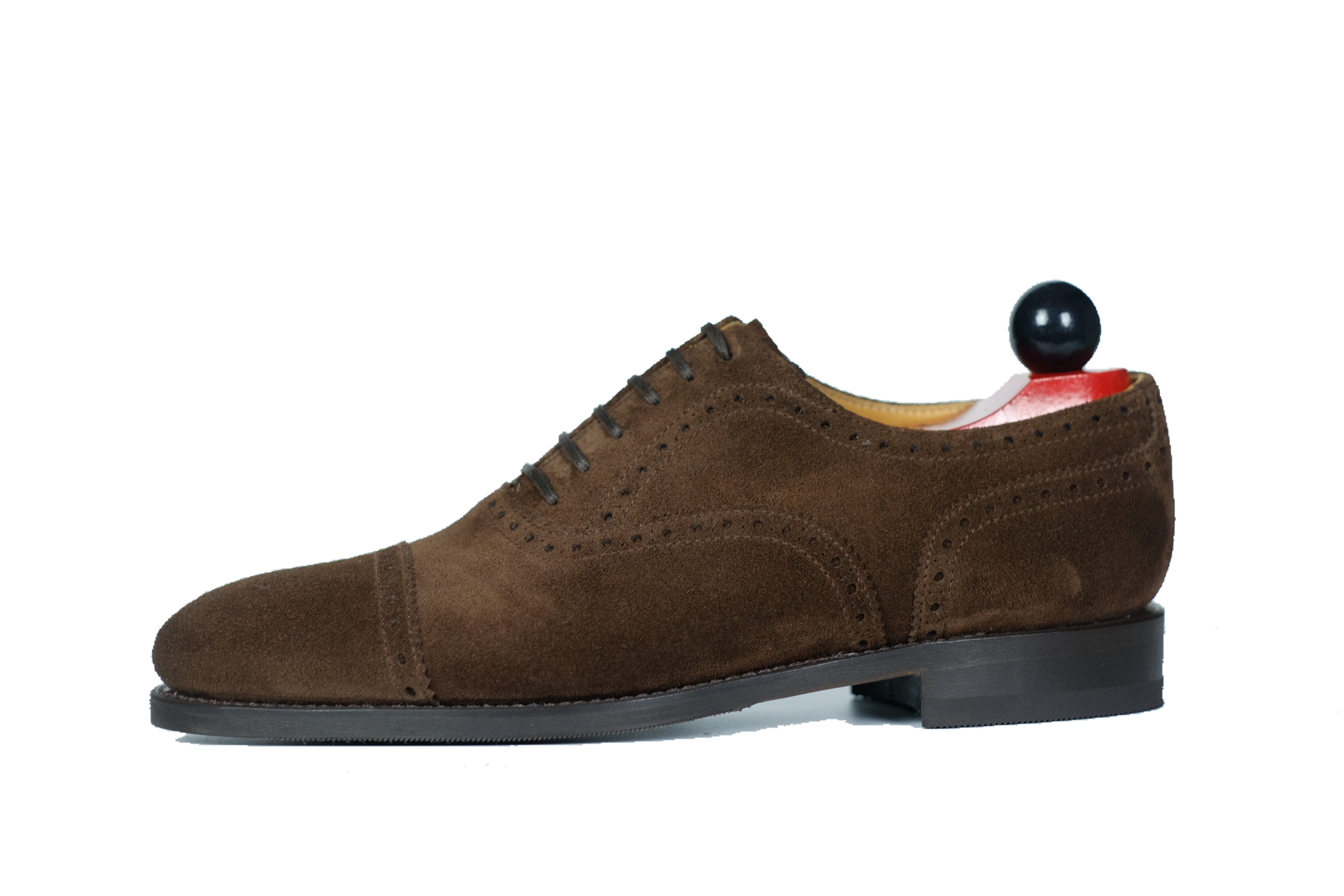 Wenatchee - Mocha Suede-Captoe Cap Toe Brogue Oxfords-J.FitzPatrick Footwear