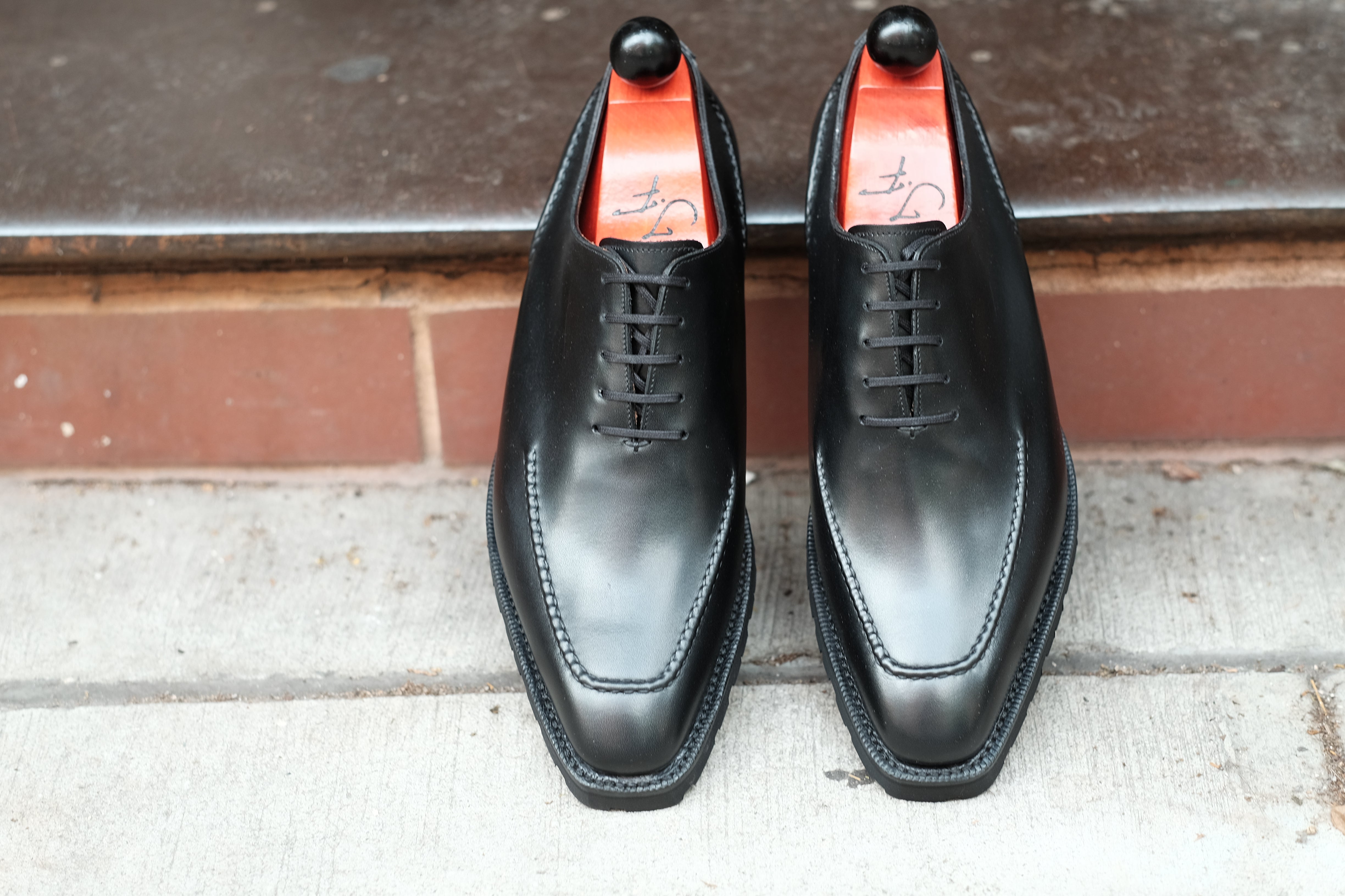 Whittier - Black Calf-Wholecut Oxfords-J.FitzPatrick Footwear