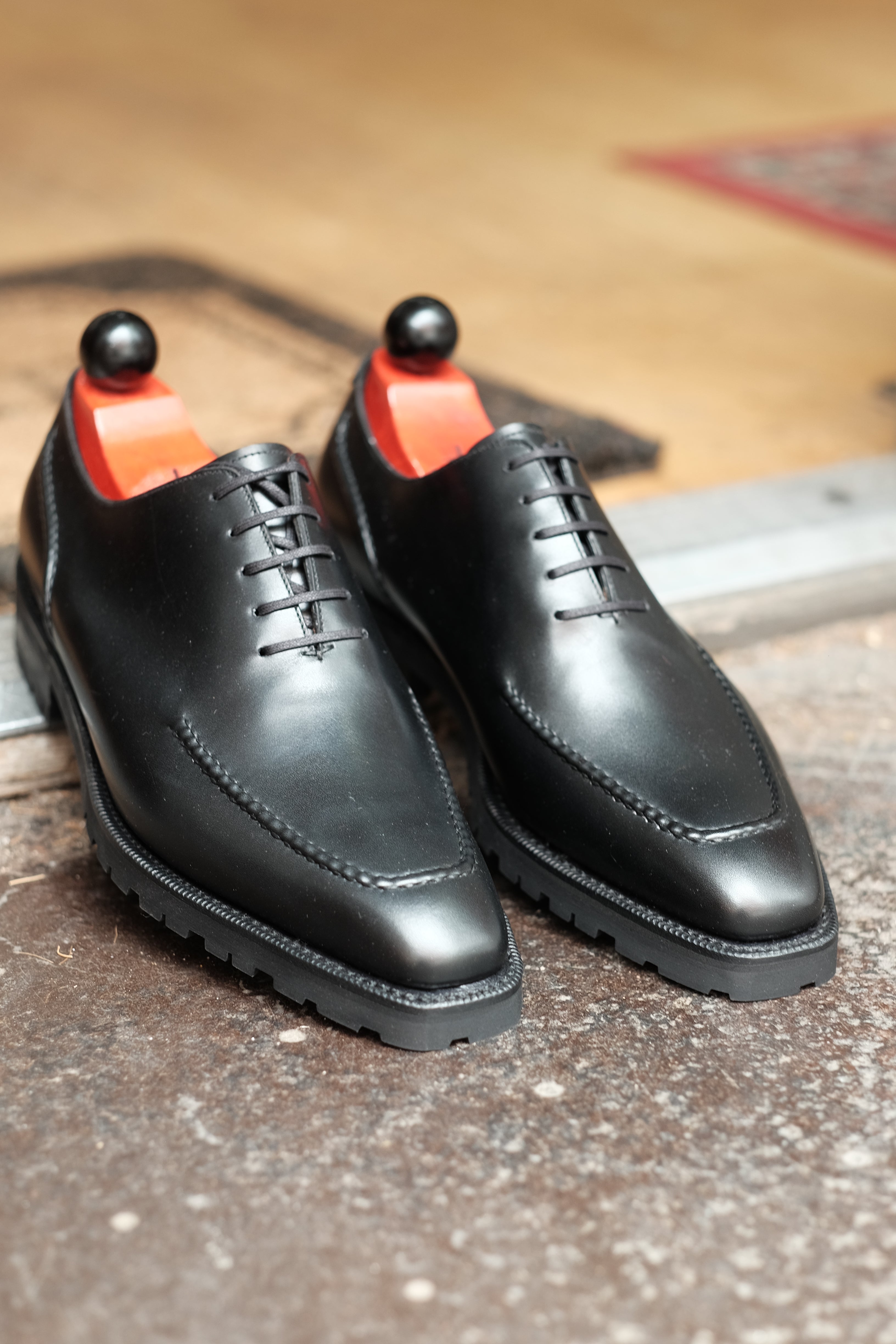 Whittier - Black Calf-Wholecut Oxfords-J.FitzPatrick Footwear