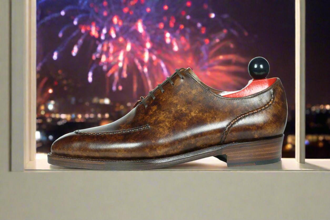 Whittier - Copper Marble Patina-Wholecut Oxfords-J.FitzPatrick Footwear