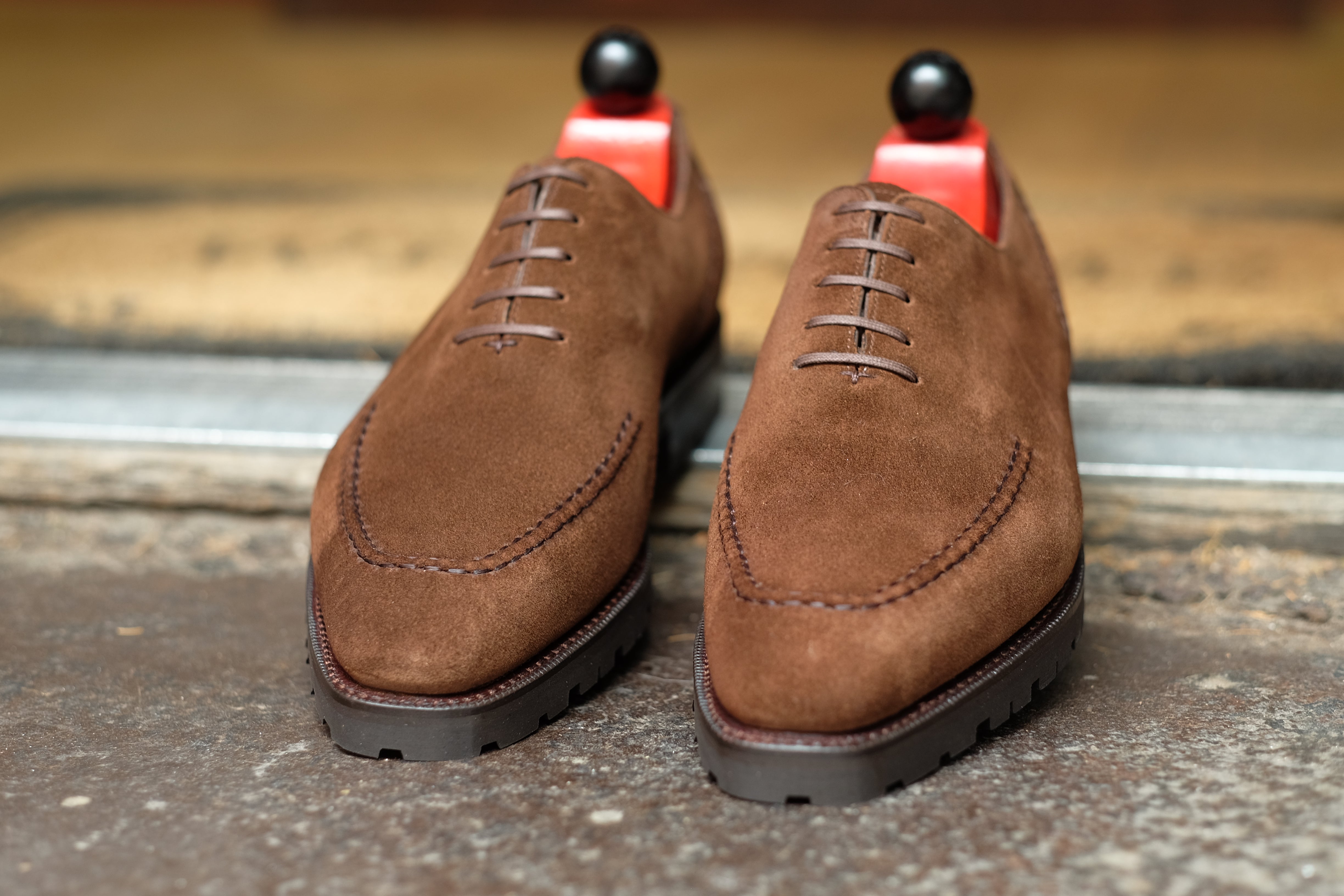 Whittier - Dark Brown Suede-Wholecut Oxfords-J.FitzPatrick Footwear