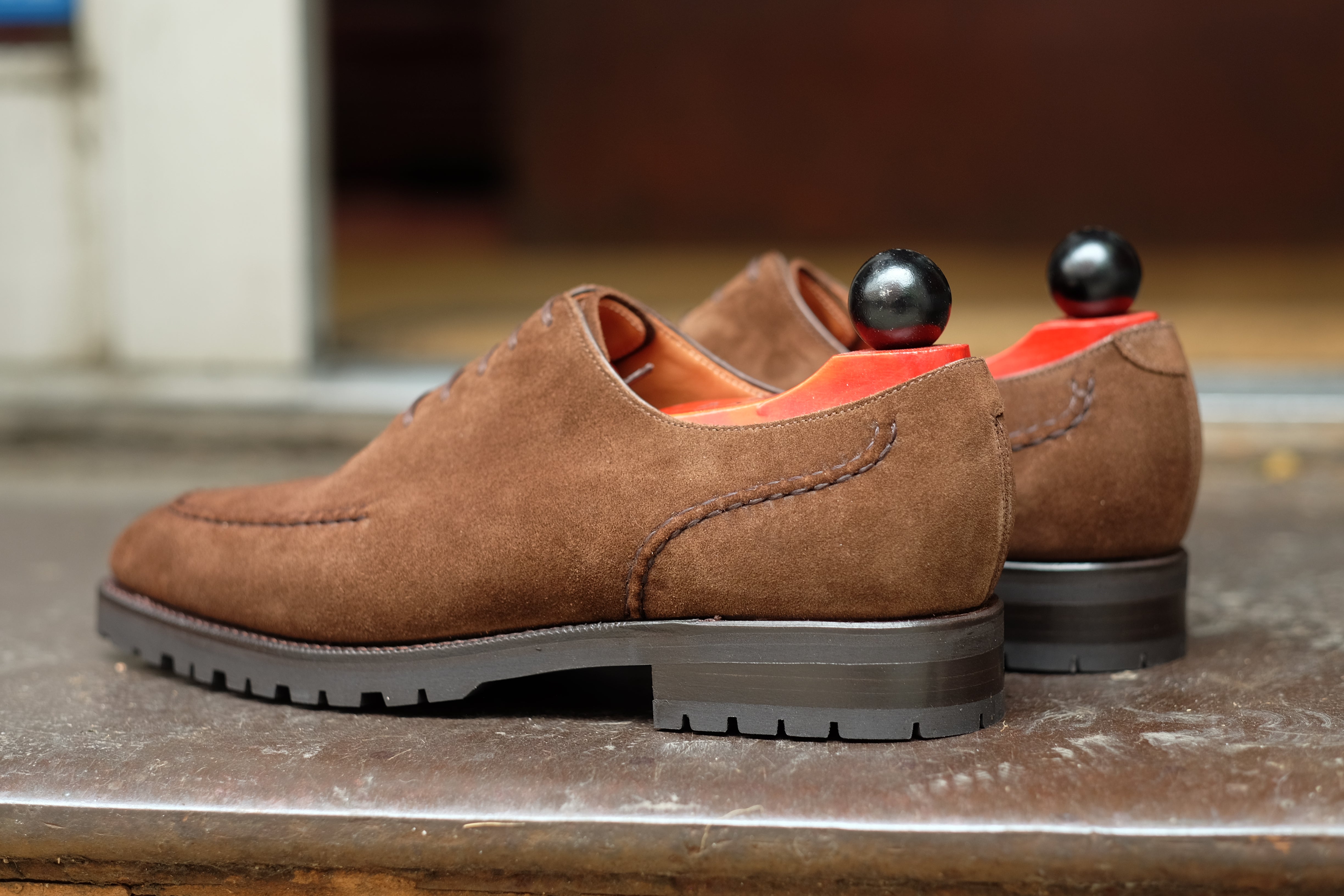 Whittier - Dark Brown Suede-Wholecut Oxfords-J.FitzPatrick Footwear