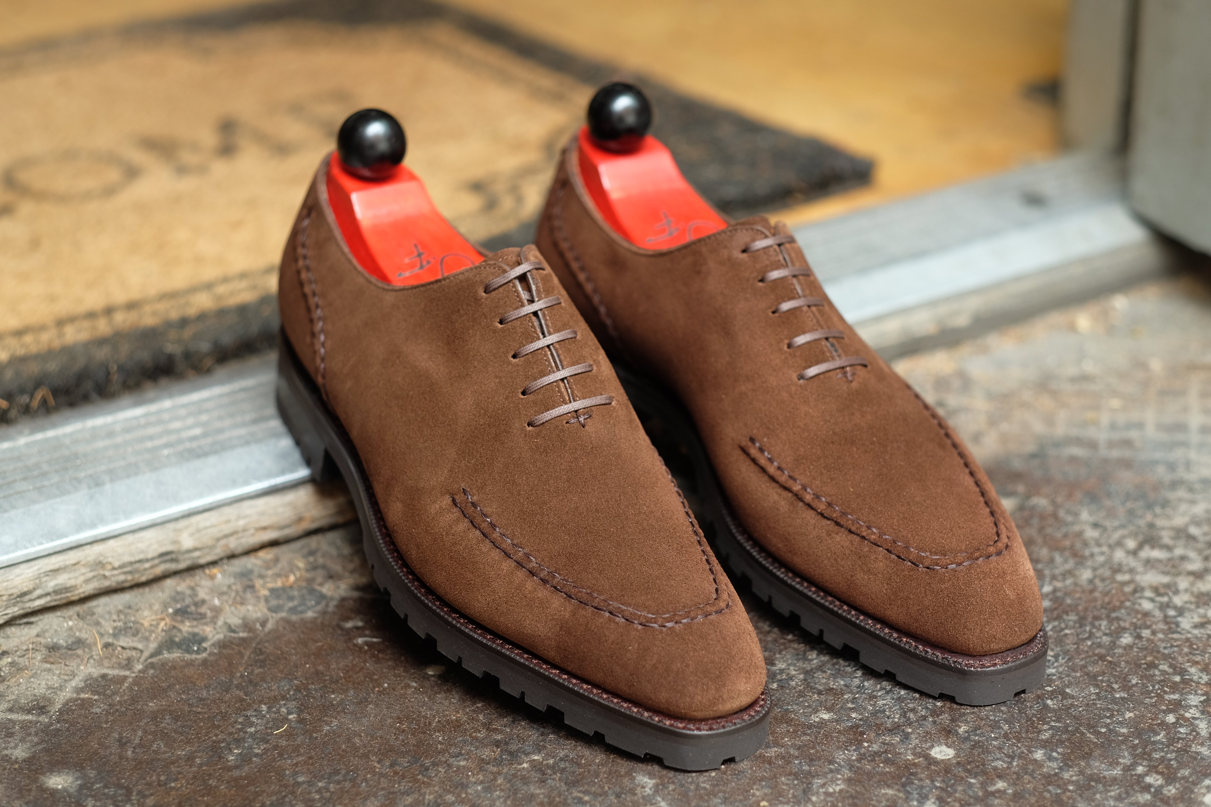 Whittier - Dark Brown Suede-Wholecut Oxfords-J.FitzPatrick Footwear