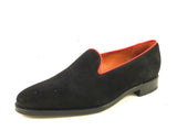 Laurelhurst - MTO - Black Suede / Red Piping - TMG Last - Single Leather Sole