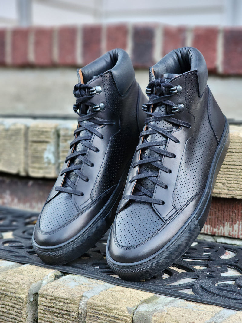 Richland - Perforated Black Calf - PRE ORDER