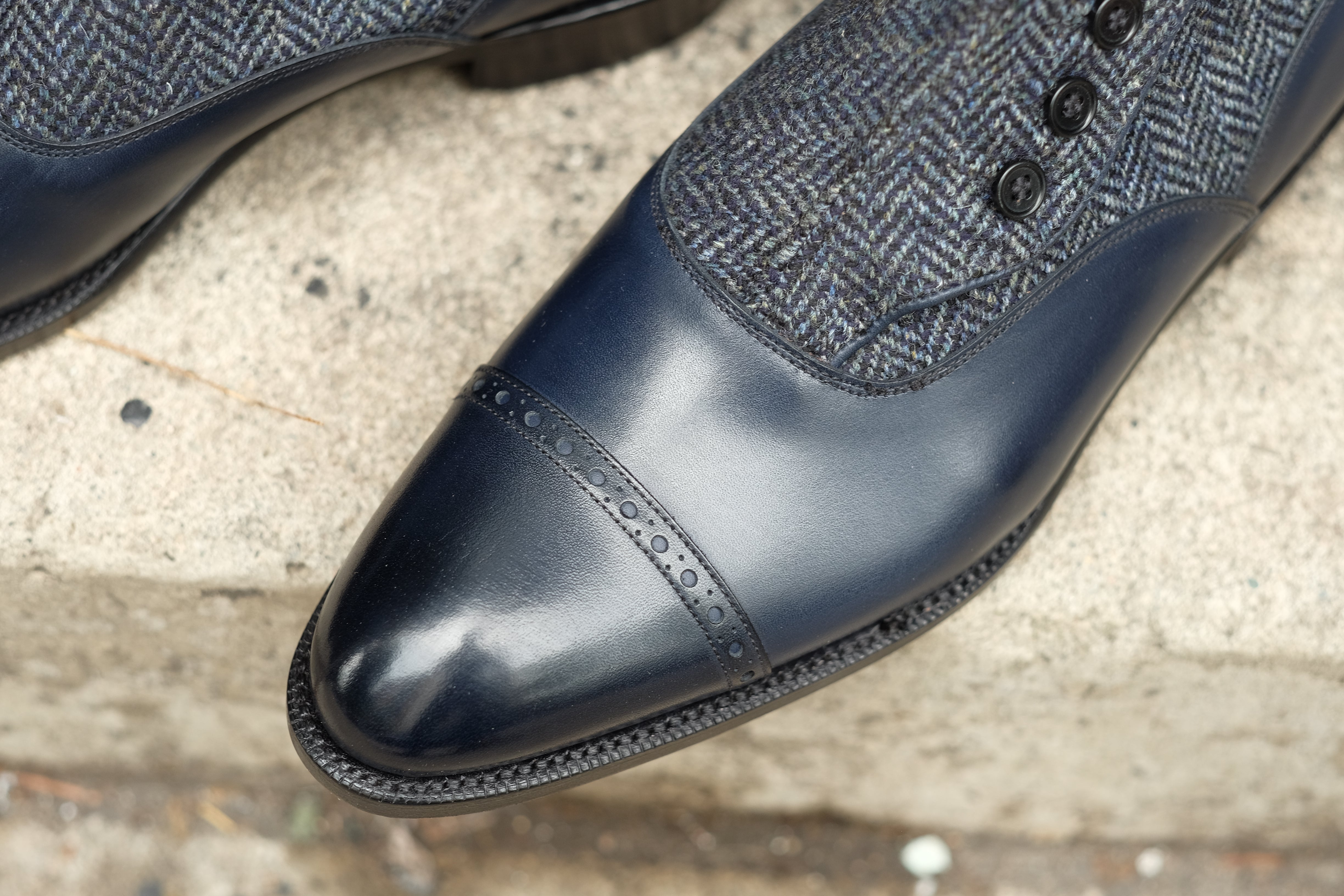 Carkeek II - Midnight Calf / Blue Tweed