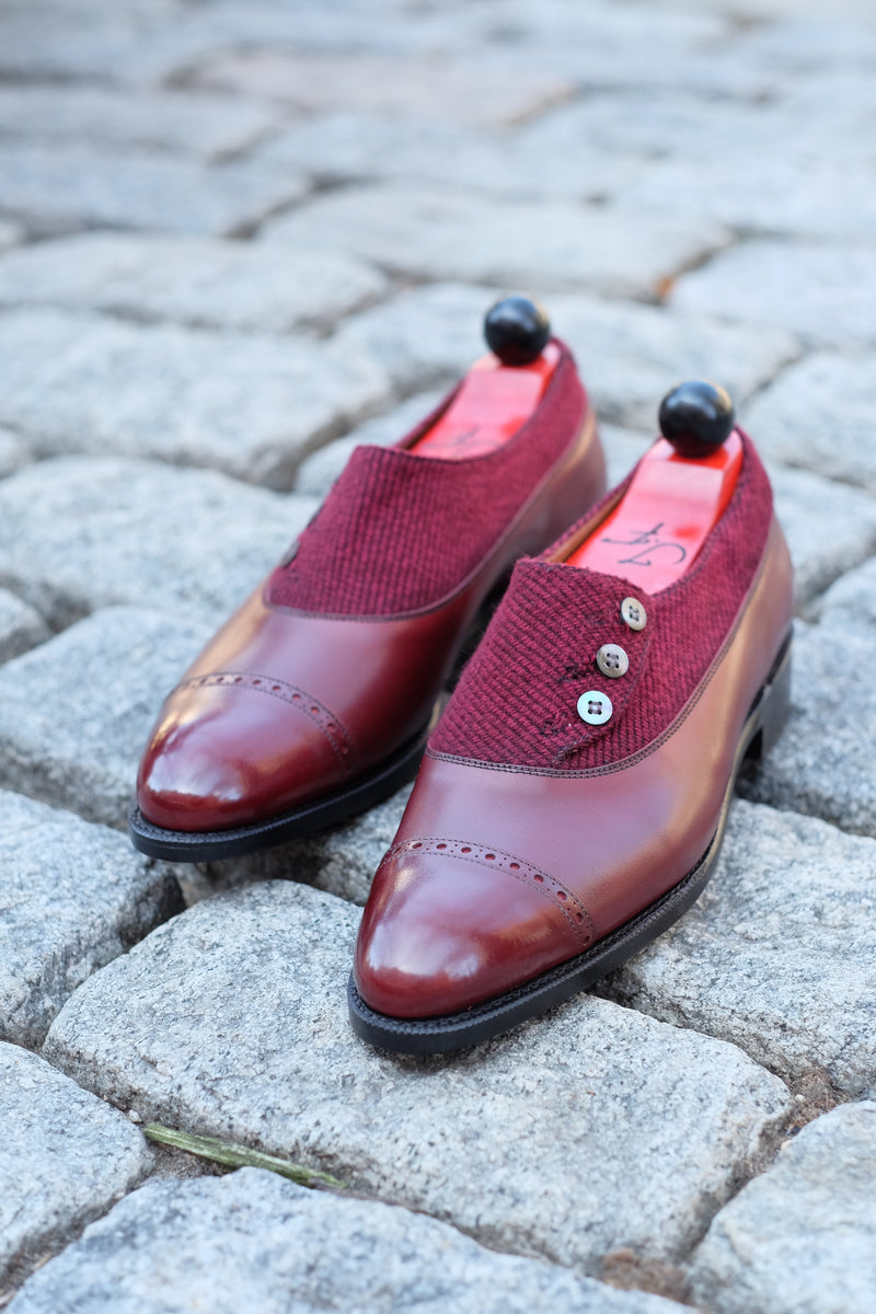Kingston - MTO - Burgundy Calf / Red Poulsbo - NGT Last - Single Leather Sole