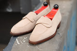 Hawthorne - MTO - Oatmeal Suede / Natural Stitching - LPB Last - Single Leather Sole