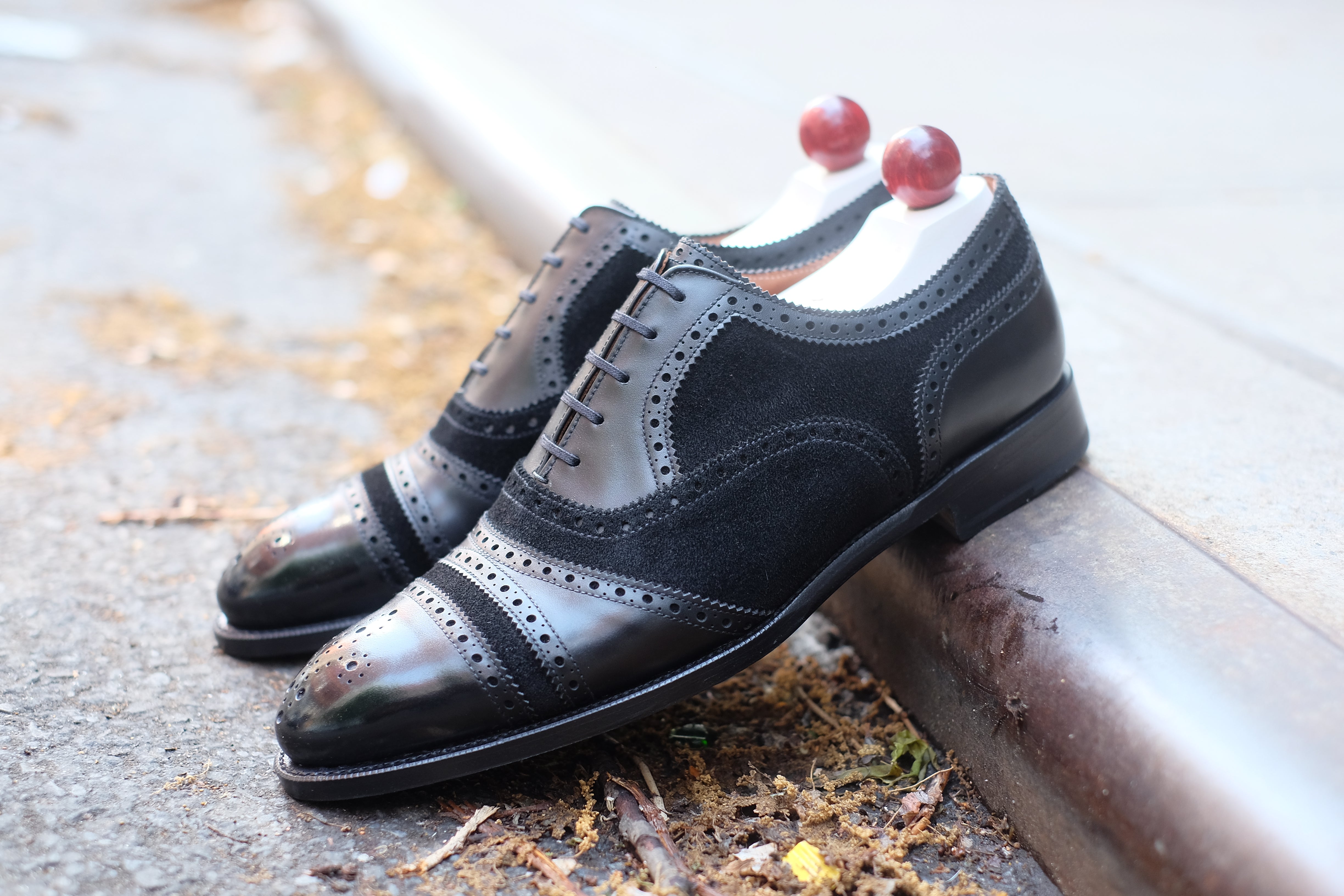 Phillips MTO - Black Calf / Black Suede - NGT Last - Single Leather Sole