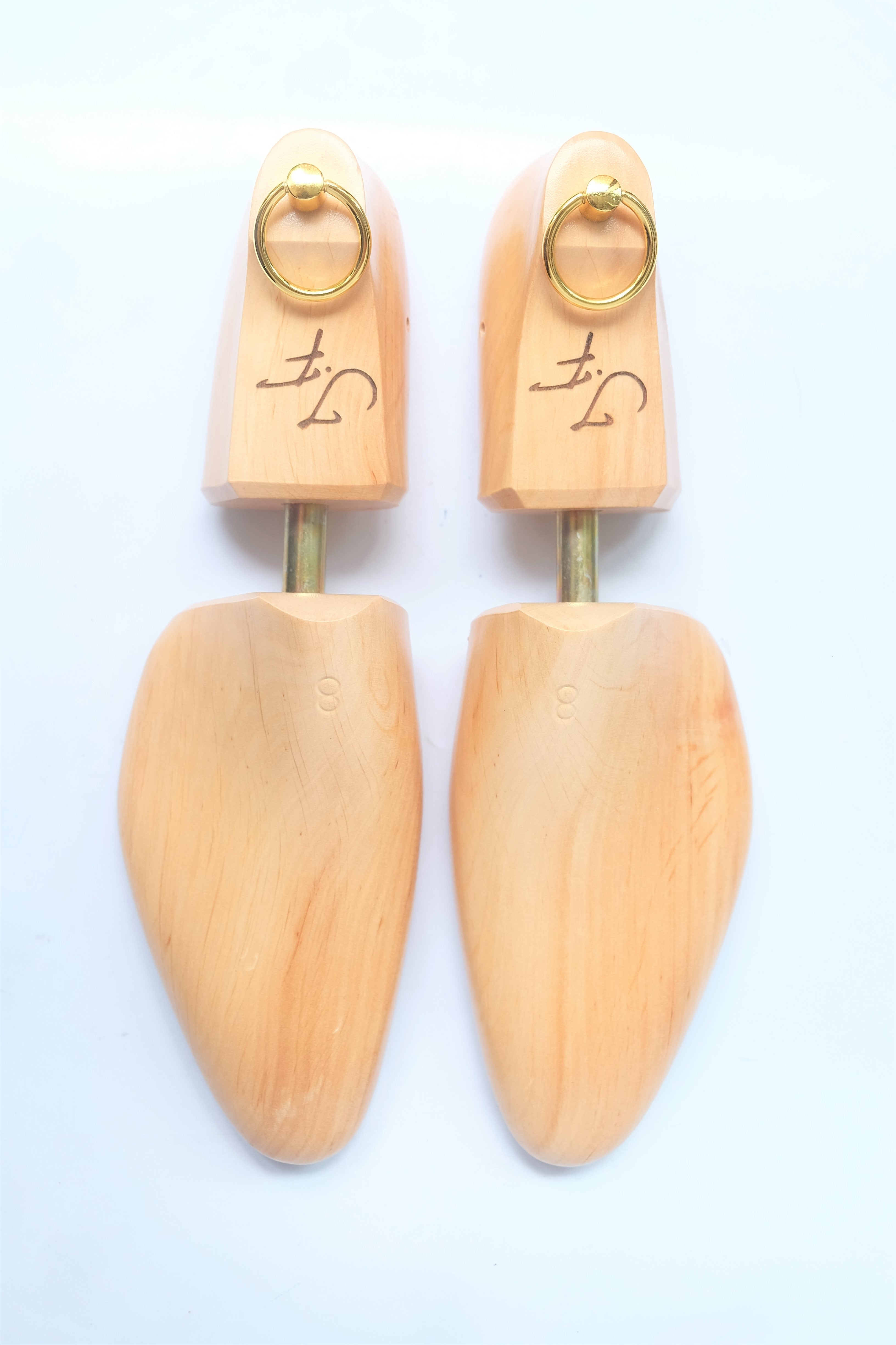 Alderwood Shoe Trees - Lightweight Version Natural - Brass Rings