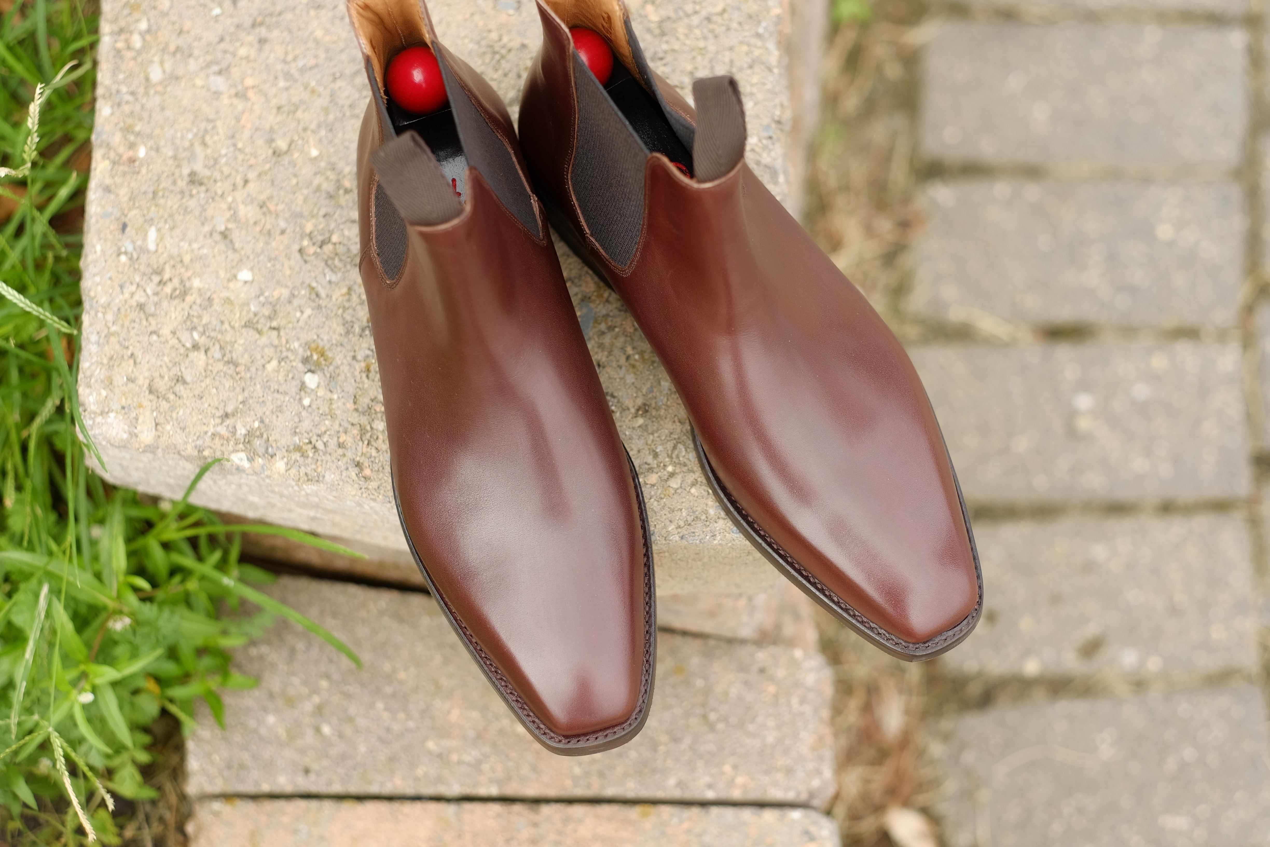 Alder - Dark Oak Calf-Chelsea Boots-J.FitzPatrick Footwear