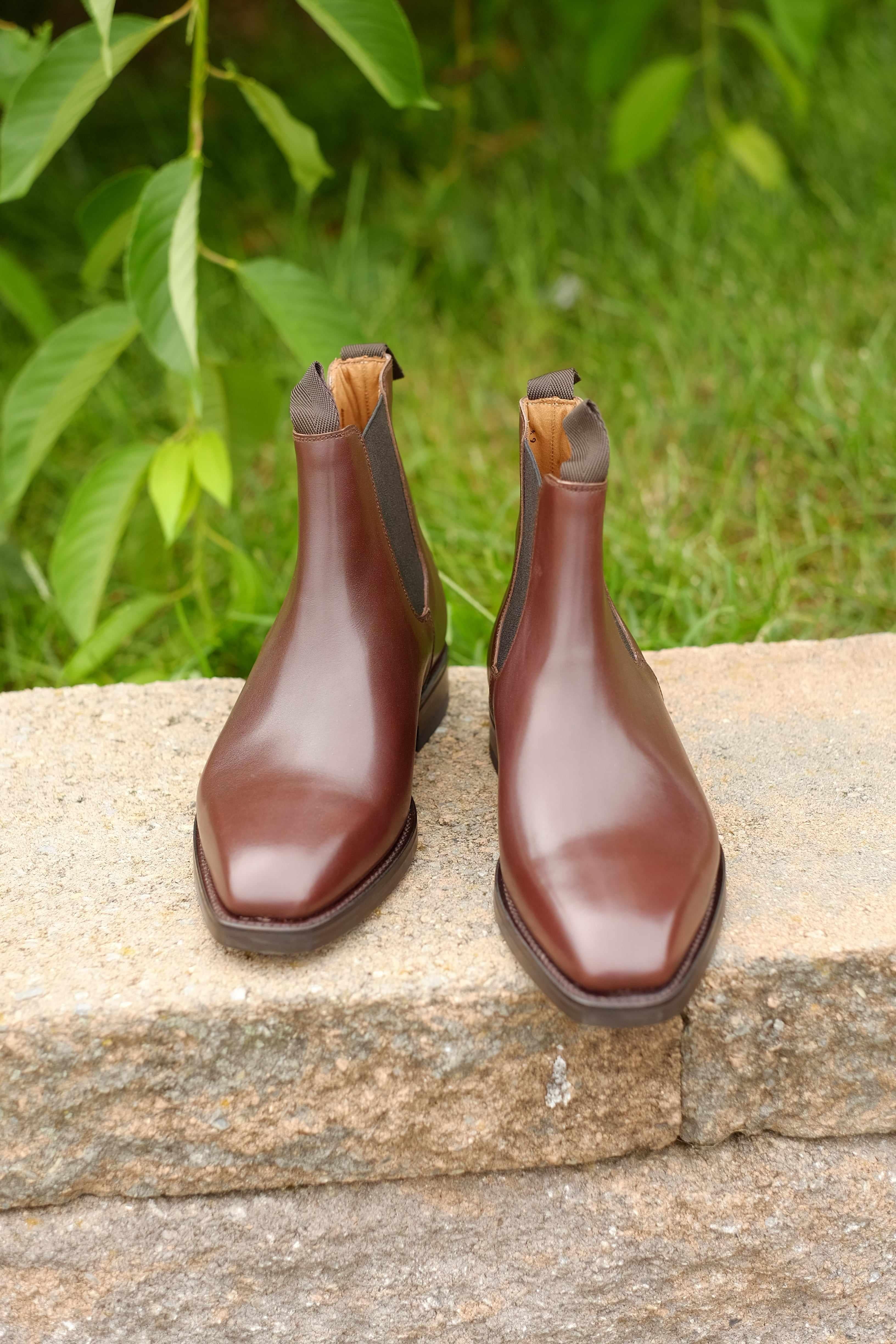 Alder - Dark Oak Calf-Chelsea Boots-J.FitzPatrick Footwear