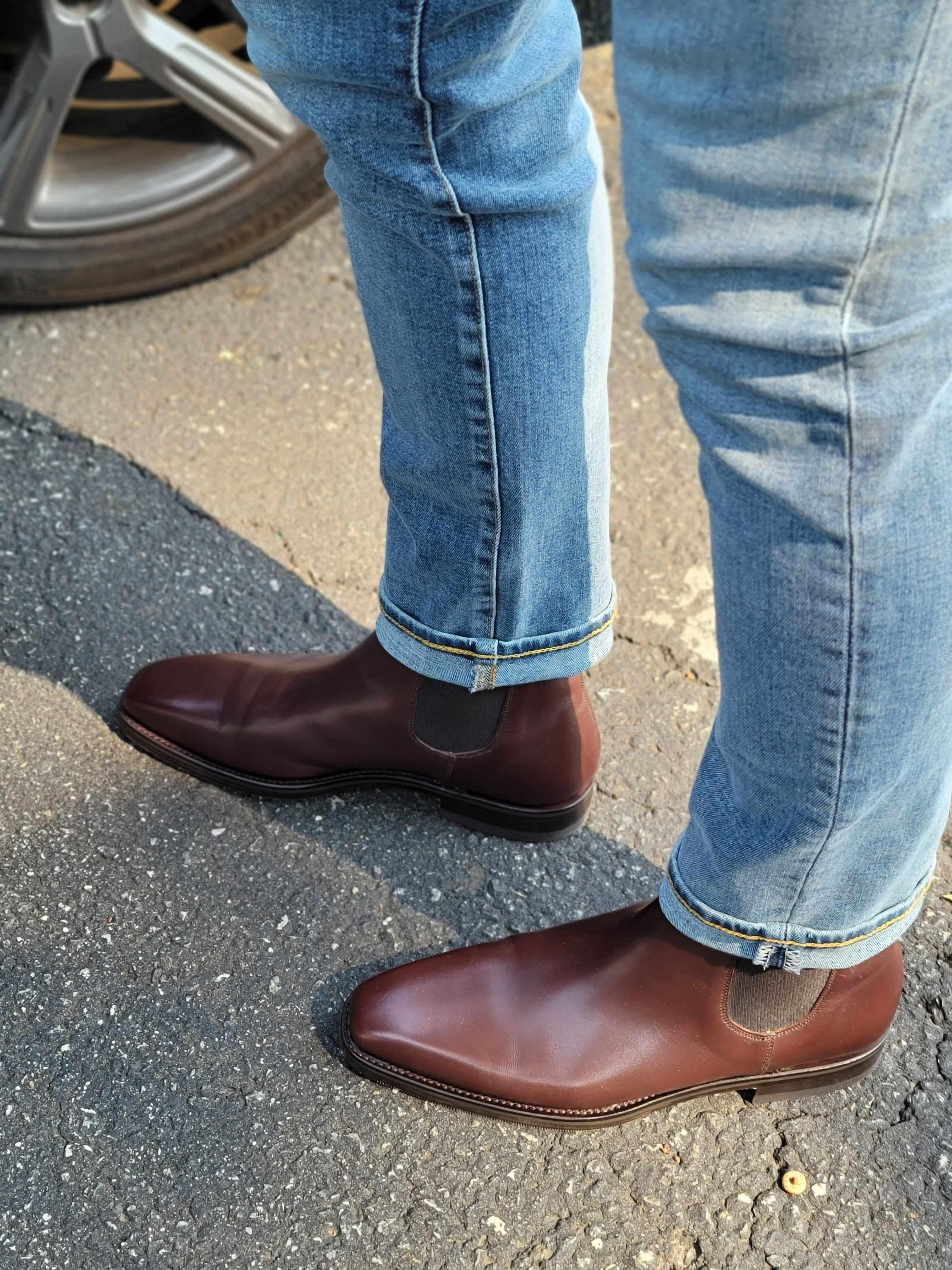 Alder - Dark Oak Calf-Chelsea Boots-J.FitzPatrick Footwear