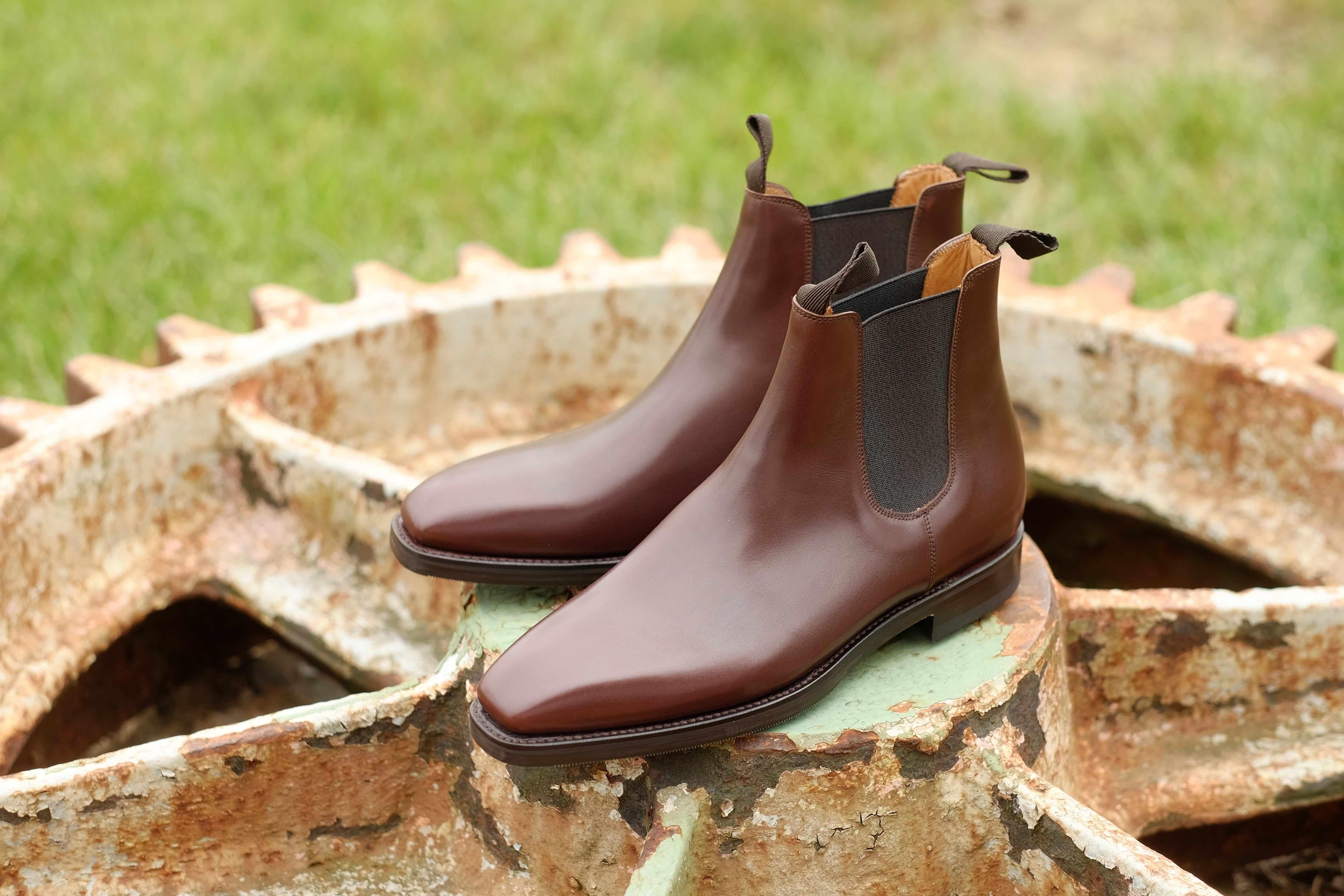 Alder - Dark Oak Calf-Chelsea Boots-J.FitzPatrick Footwear