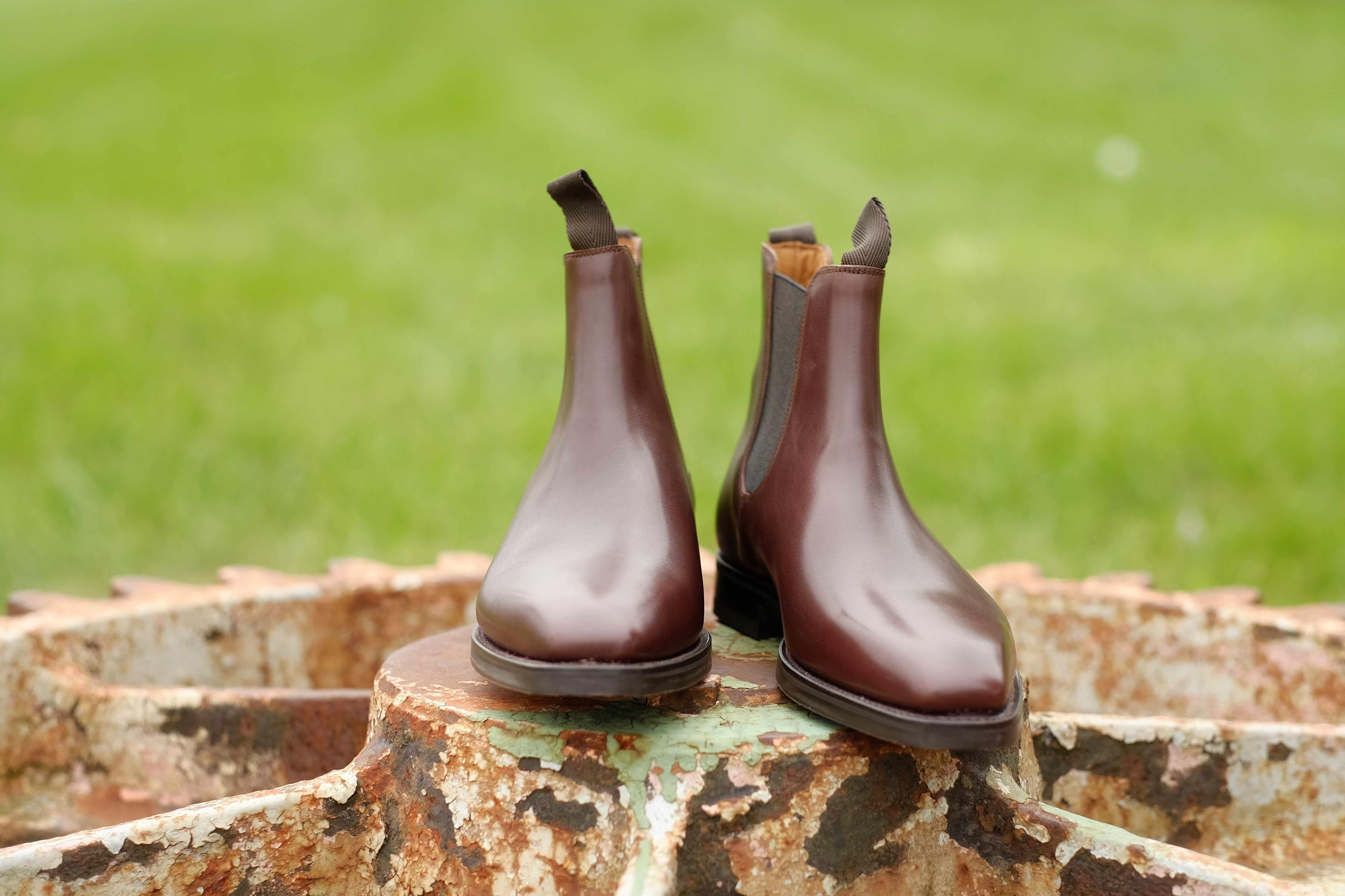 Alder - Dark Oak Calf-Chelsea Boots-J.FitzPatrick Footwear