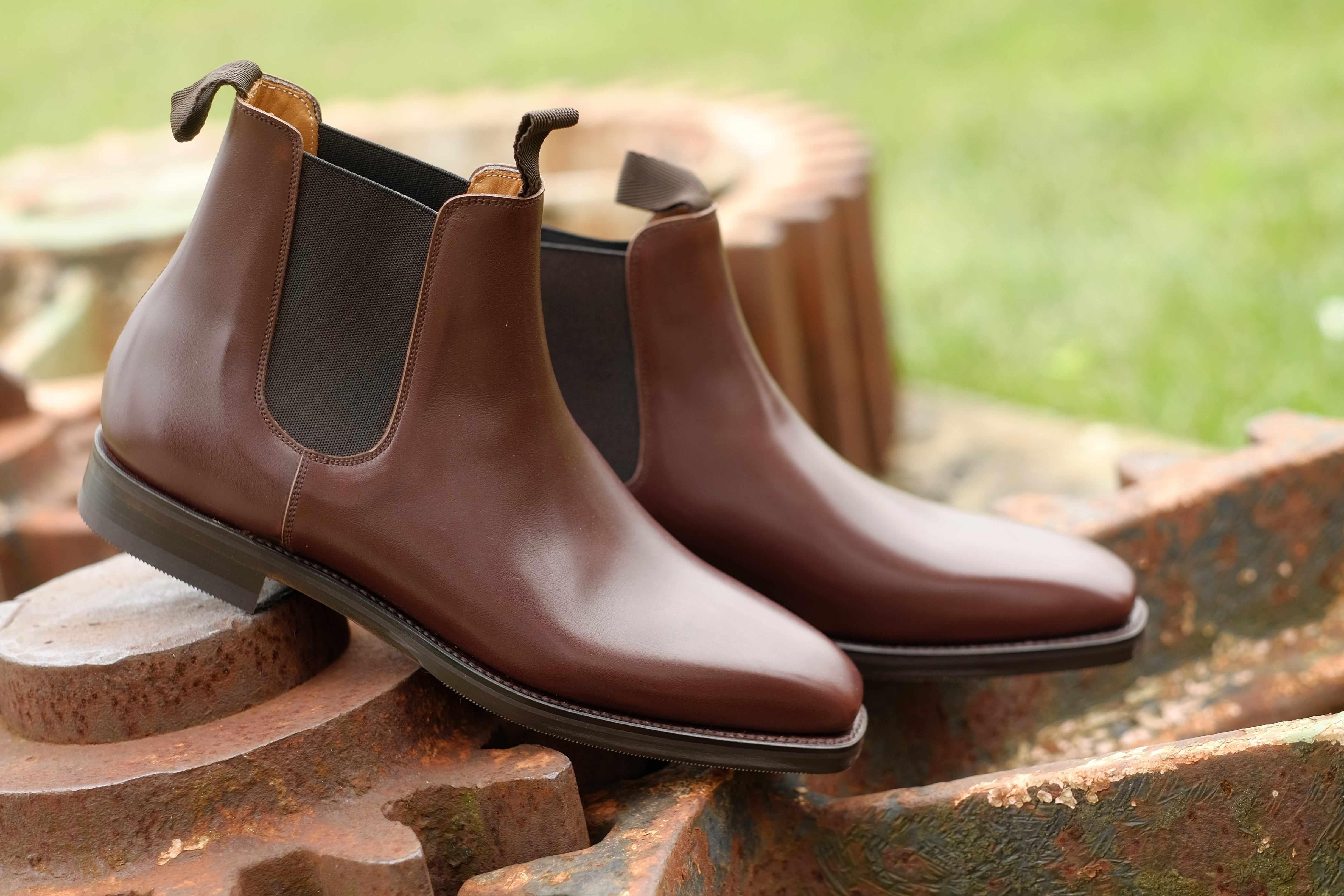 Alder - Dark Oak Calf-Chelsea Boots-J.FitzPatrick Footwear