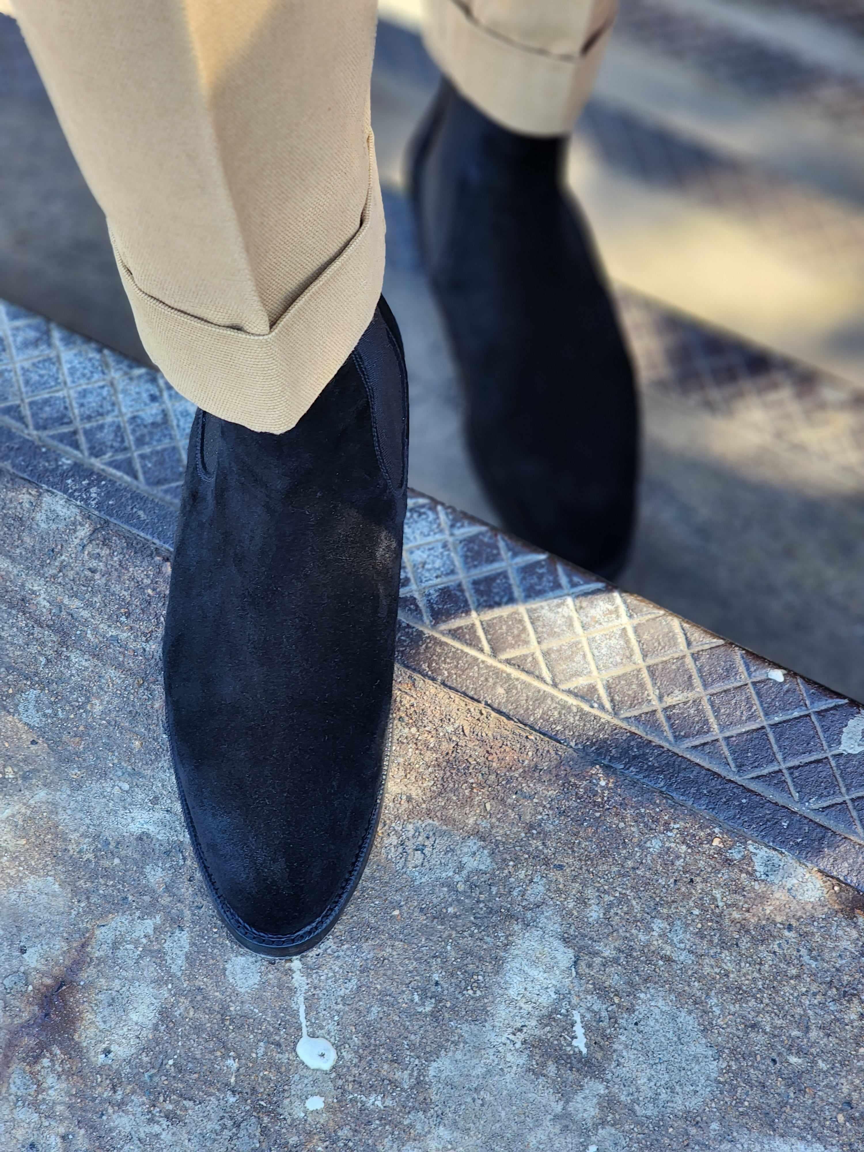 Alki - Black Suede-Chelsea Boots-J.FitzPatrick Footwear