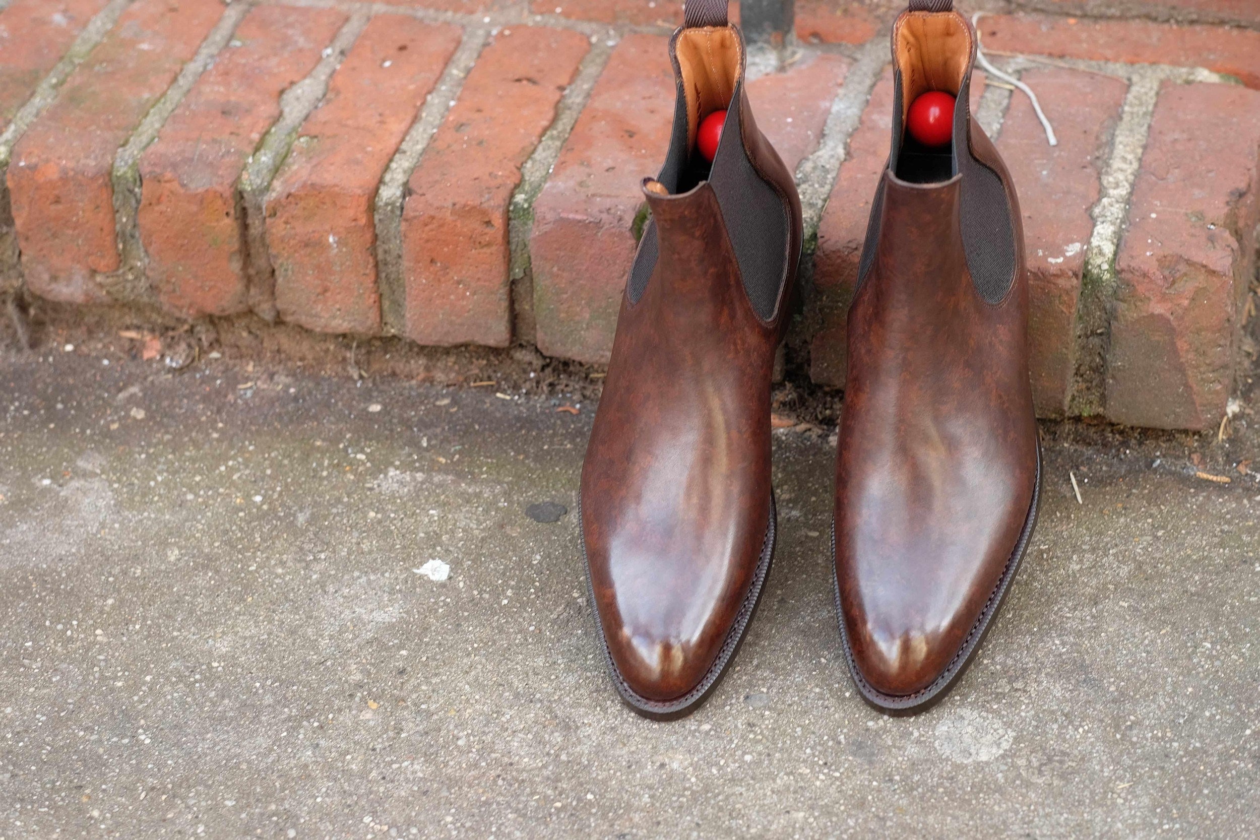 Alki - Dark Brown Marble Patina-Chelsea Boots-J.FitzPatrick Footwear