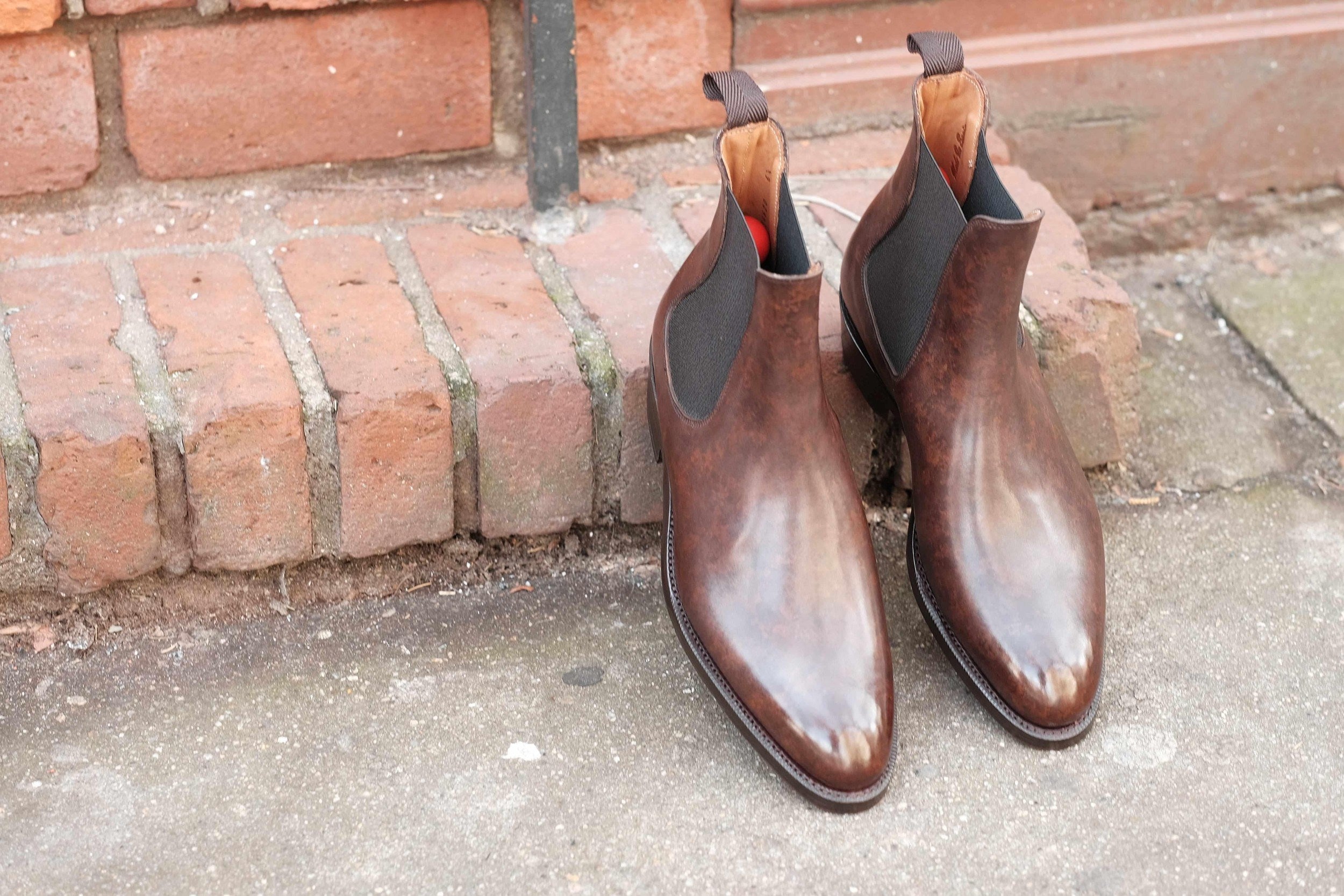 Alki - Dark Brown Marble Patina-Chelsea Boots-J.FitzPatrick Footwear