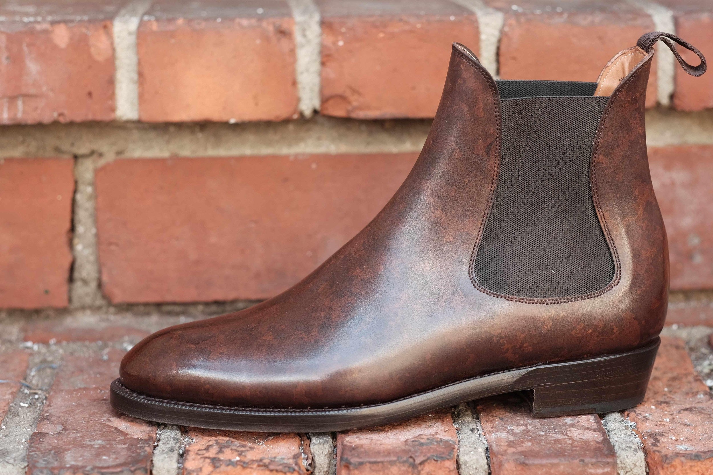 Alki - Dark Brown Marble Patina-Chelsea Boots-J.FitzPatrick Footwear