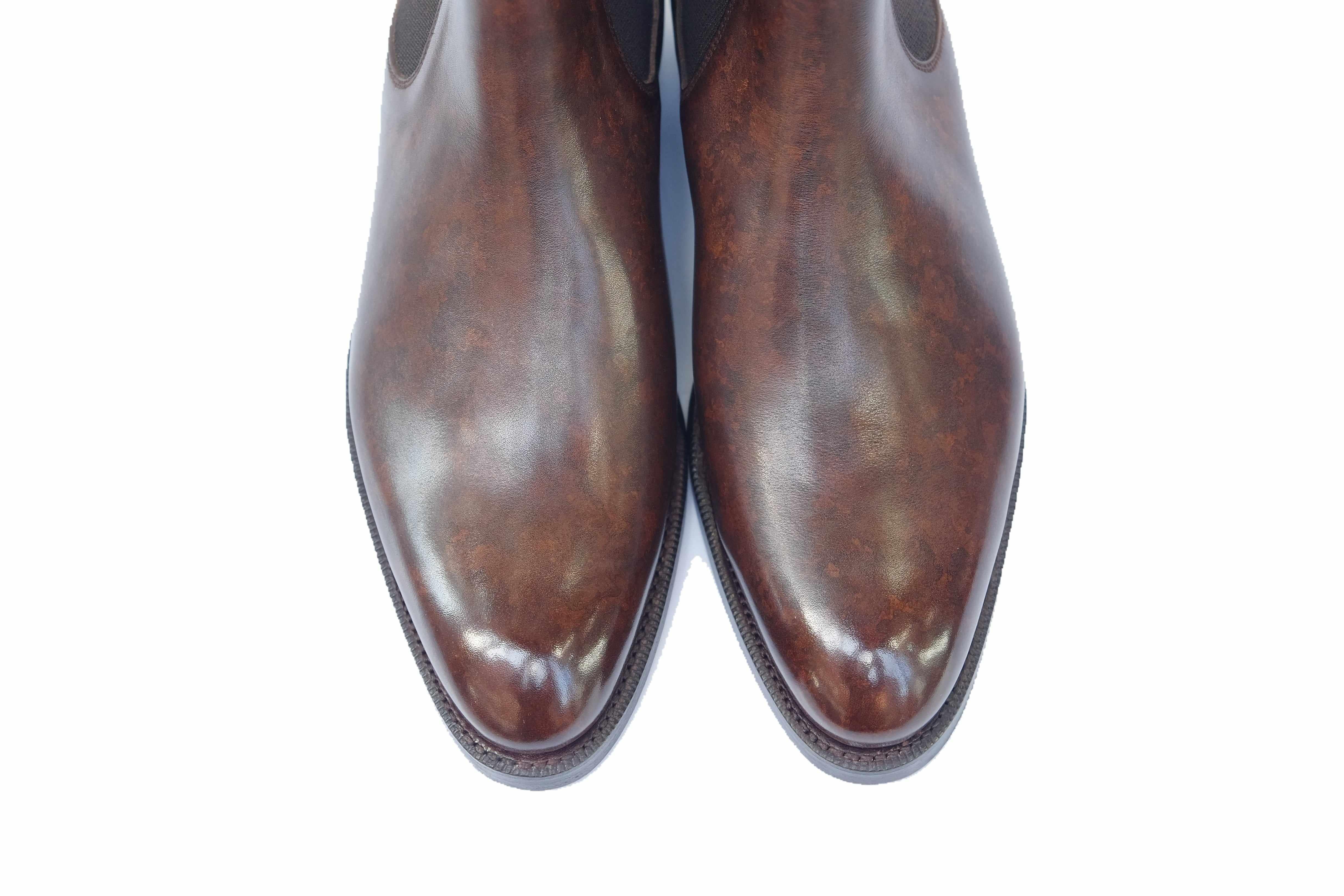 Alki - Dark Brown Marble Patina-Chelsea Boots-J.FitzPatrick Footwear