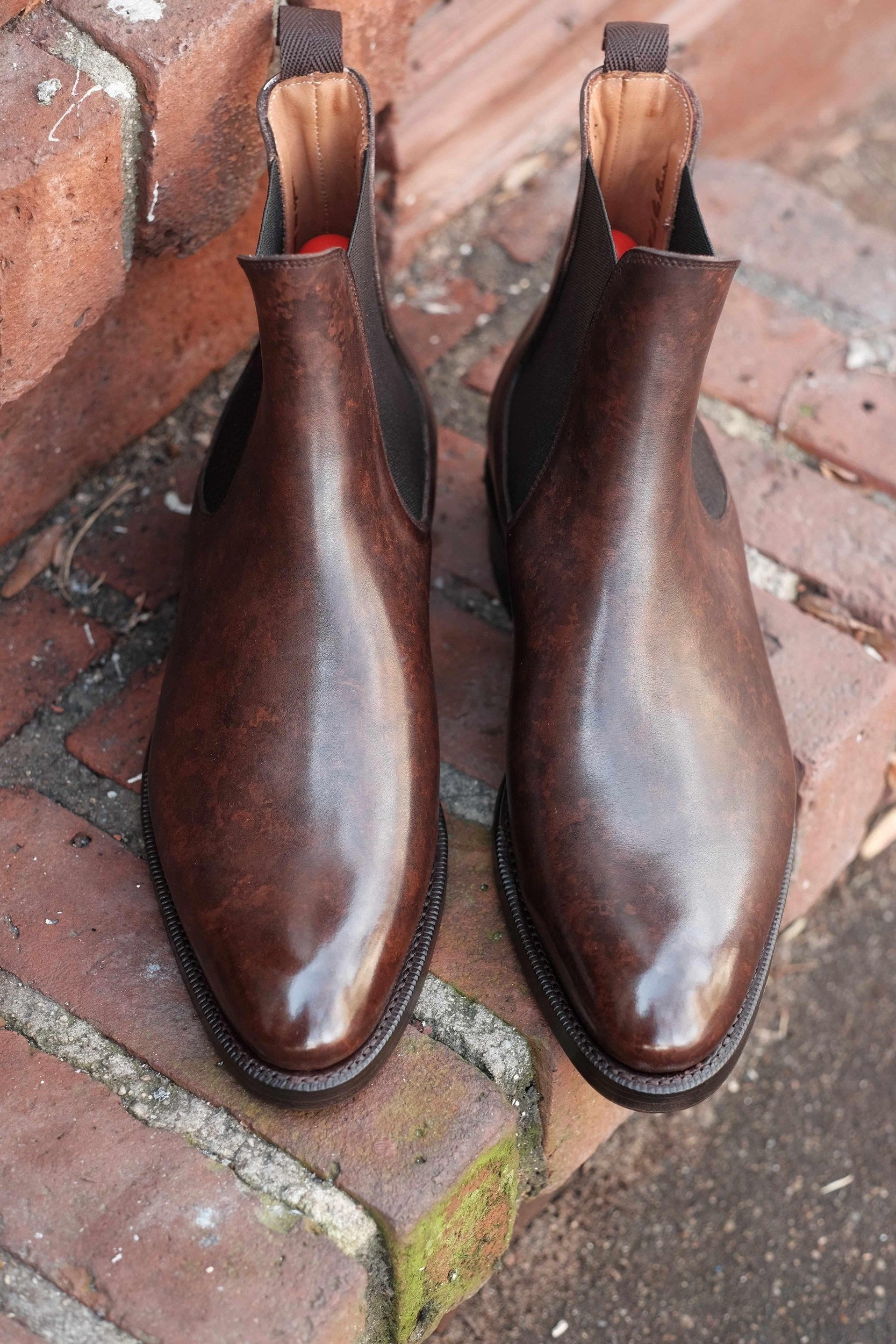 Alki - Dark Brown Marble Patina-Chelsea Boots-J.FitzPatrick Footwear
