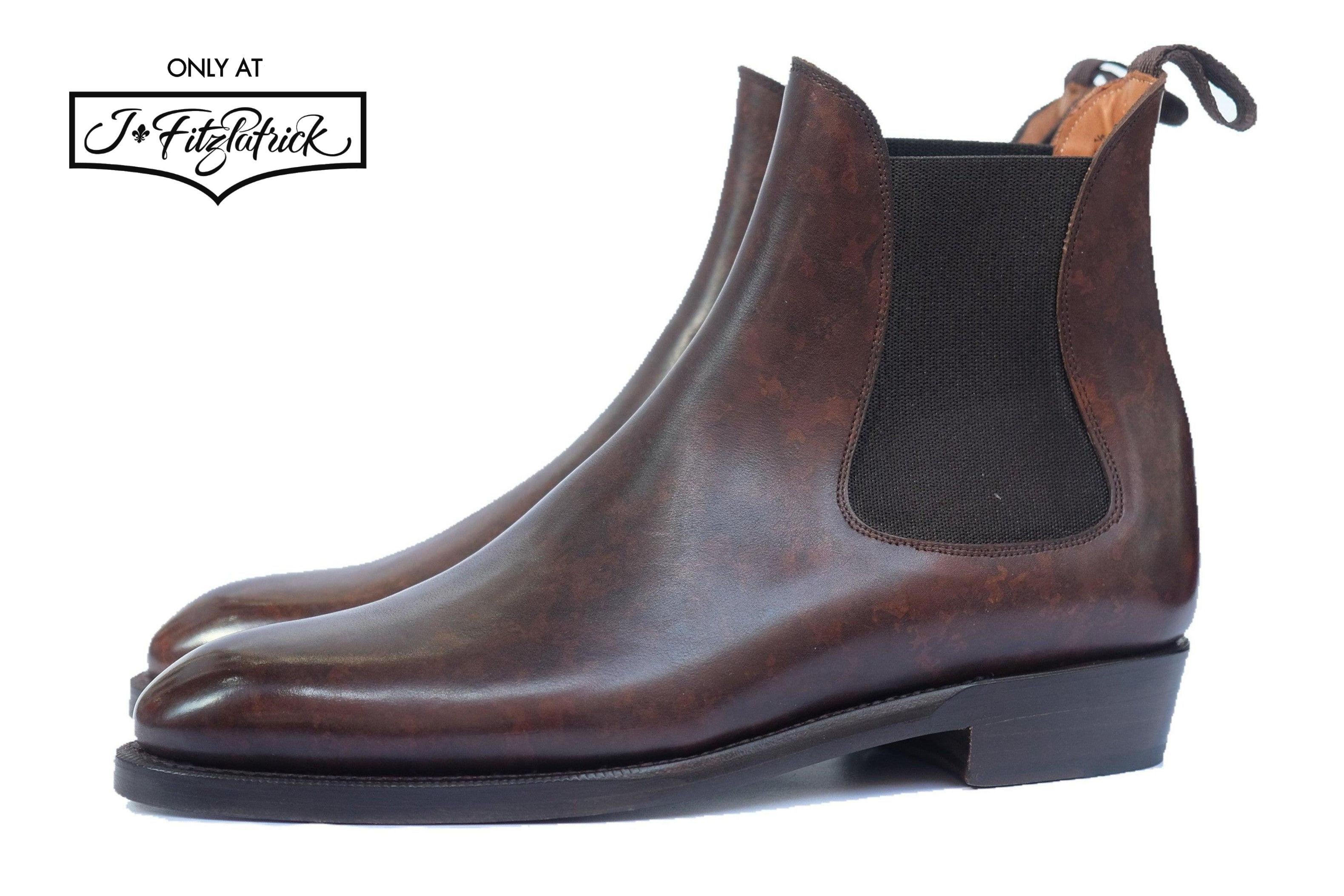 Alki - Dark Brown Marble Patina-Chelsea Boots-J.FitzPatrick Footwear