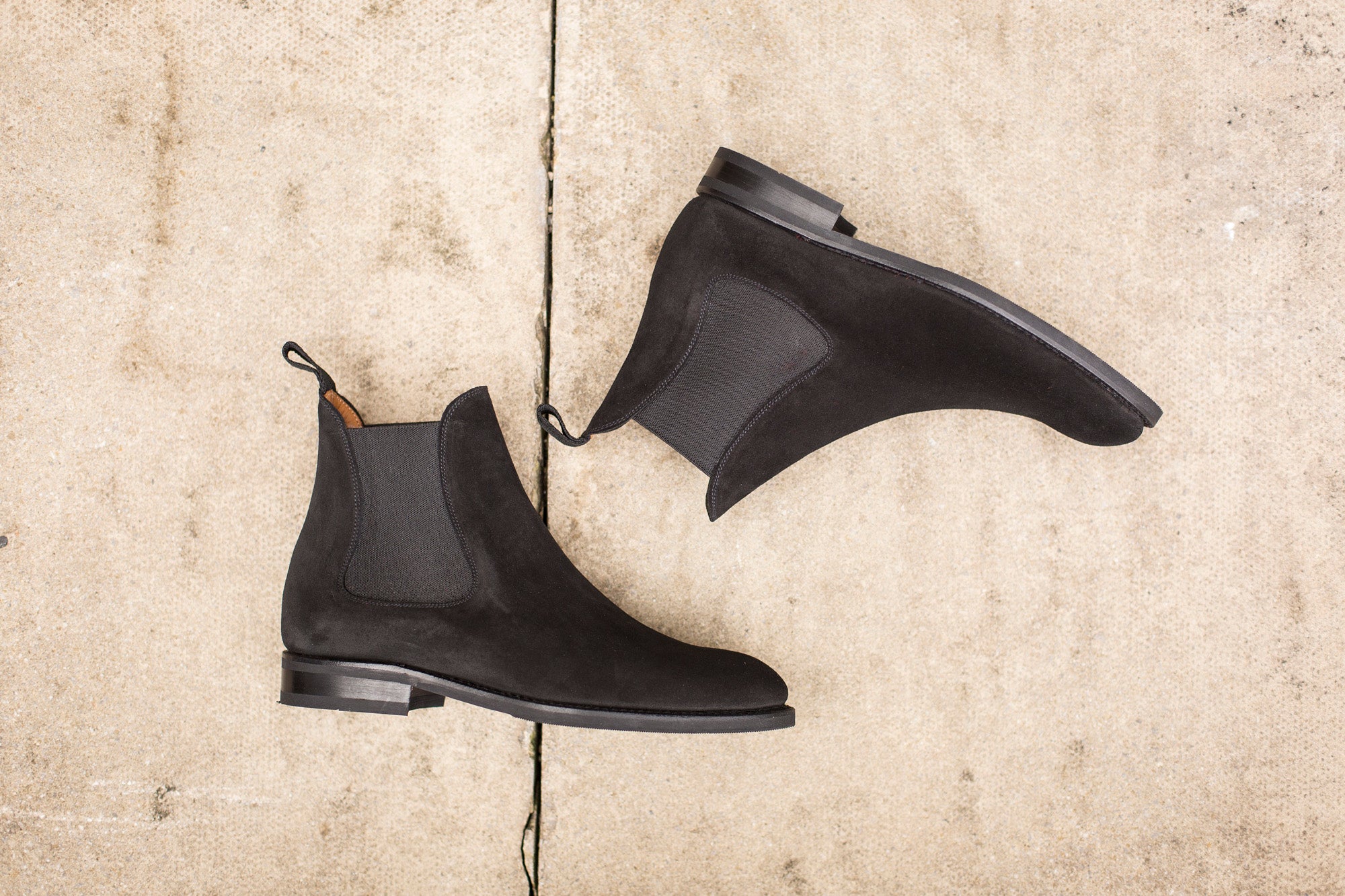 Alki - MTO - Black Suede - NGT Last - City Rubber Sole-Made To Order Chelsea Boots-J.FitzPatrick Footwear