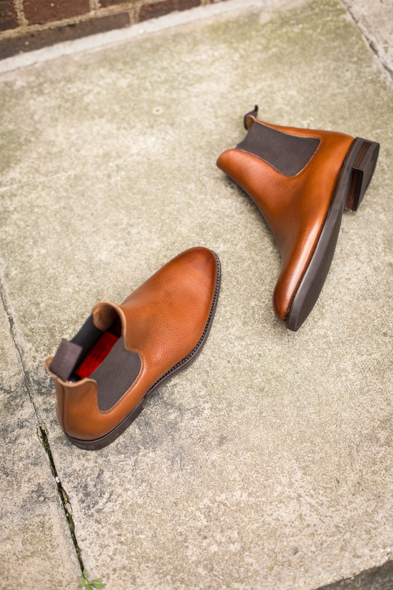 Alki - MTO - Tan Soft Grain - NGT Last - Double City Rubber Sole-Made To Order Chelsea Boots-J.FitzPatrick Footwear