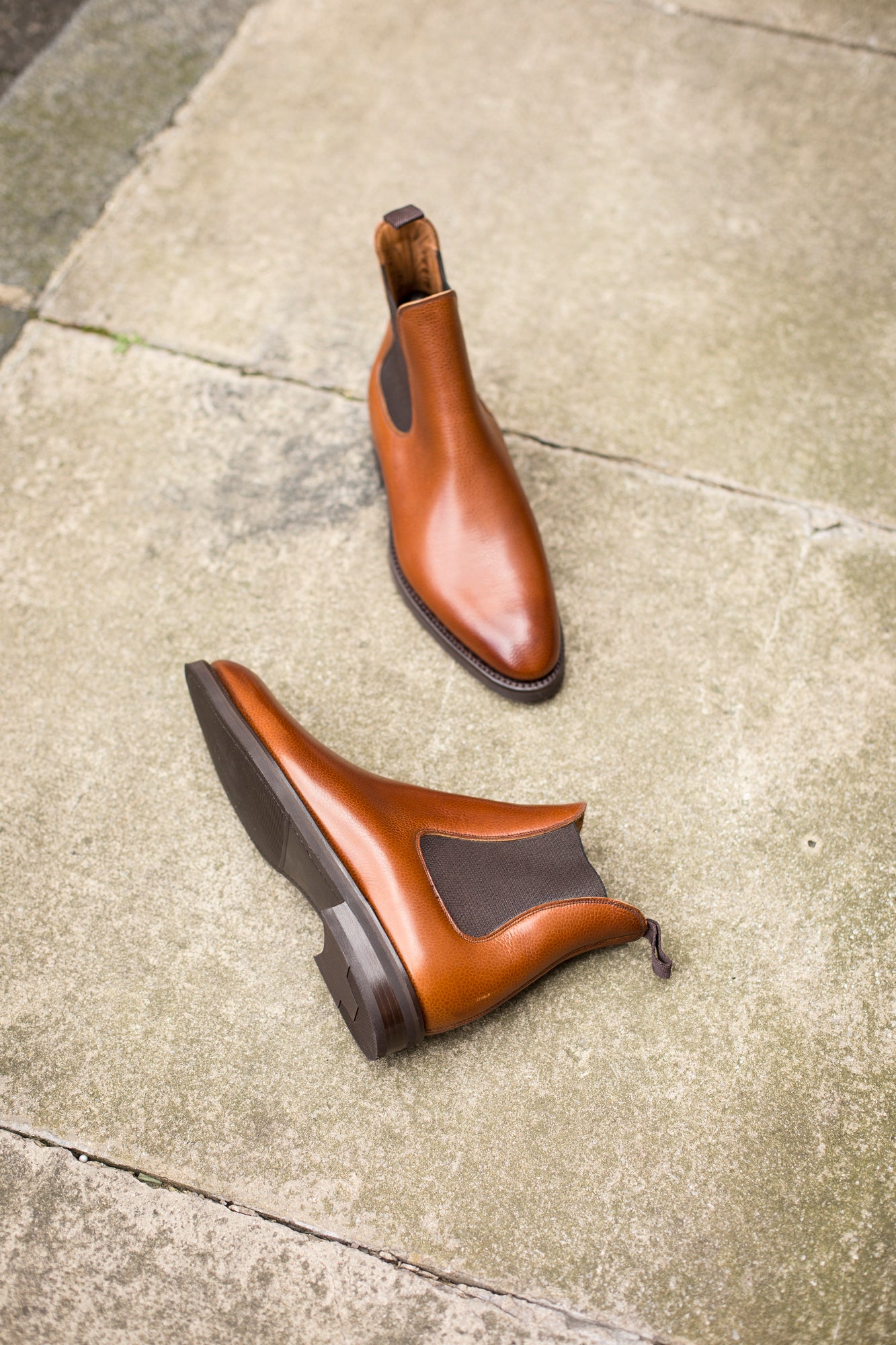 Alki - MTO - Tan Soft Grain - NGT Last - Double City Rubber Sole-Made To Order Chelsea Boots-J.FitzPatrick Footwear
