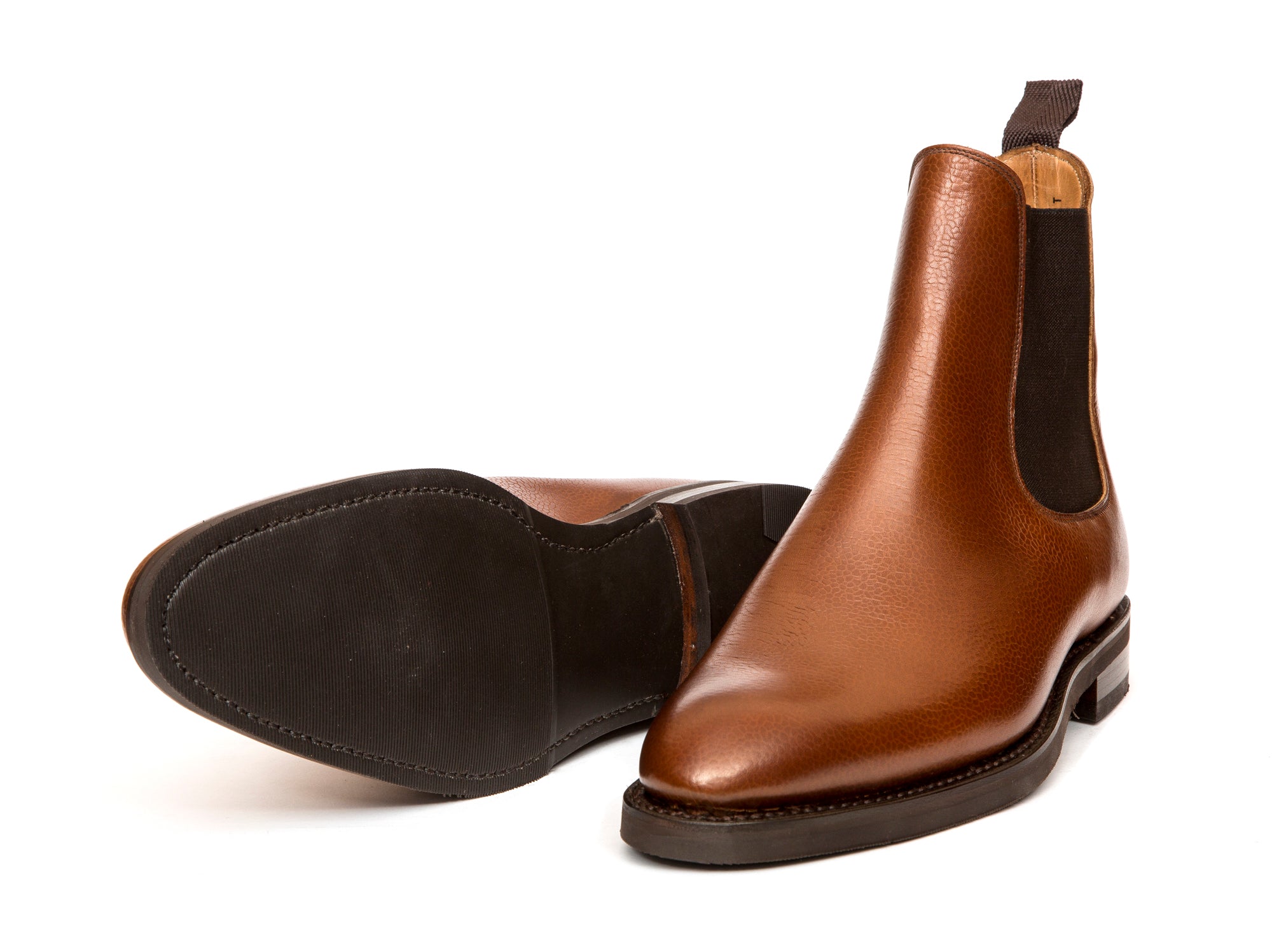 Alki - MTO - Tan Soft Grain - NGT Last - Double City Rubber Sole-Made To Order Chelsea Boots-J.FitzPatrick Footwear