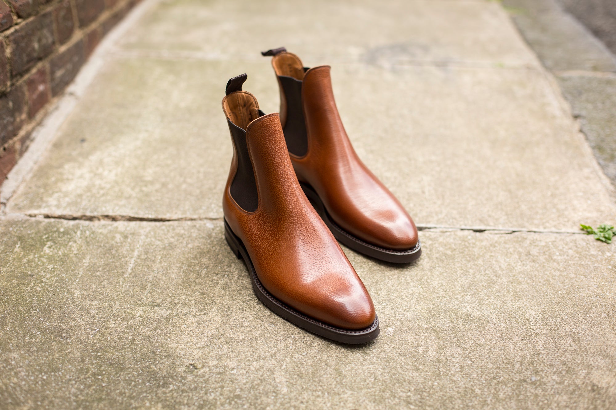 Alki - MTO - Tan Soft Grain - NGT Last - Double City Rubber Sole-Made To Order Chelsea Boots-J.FitzPatrick Footwear
