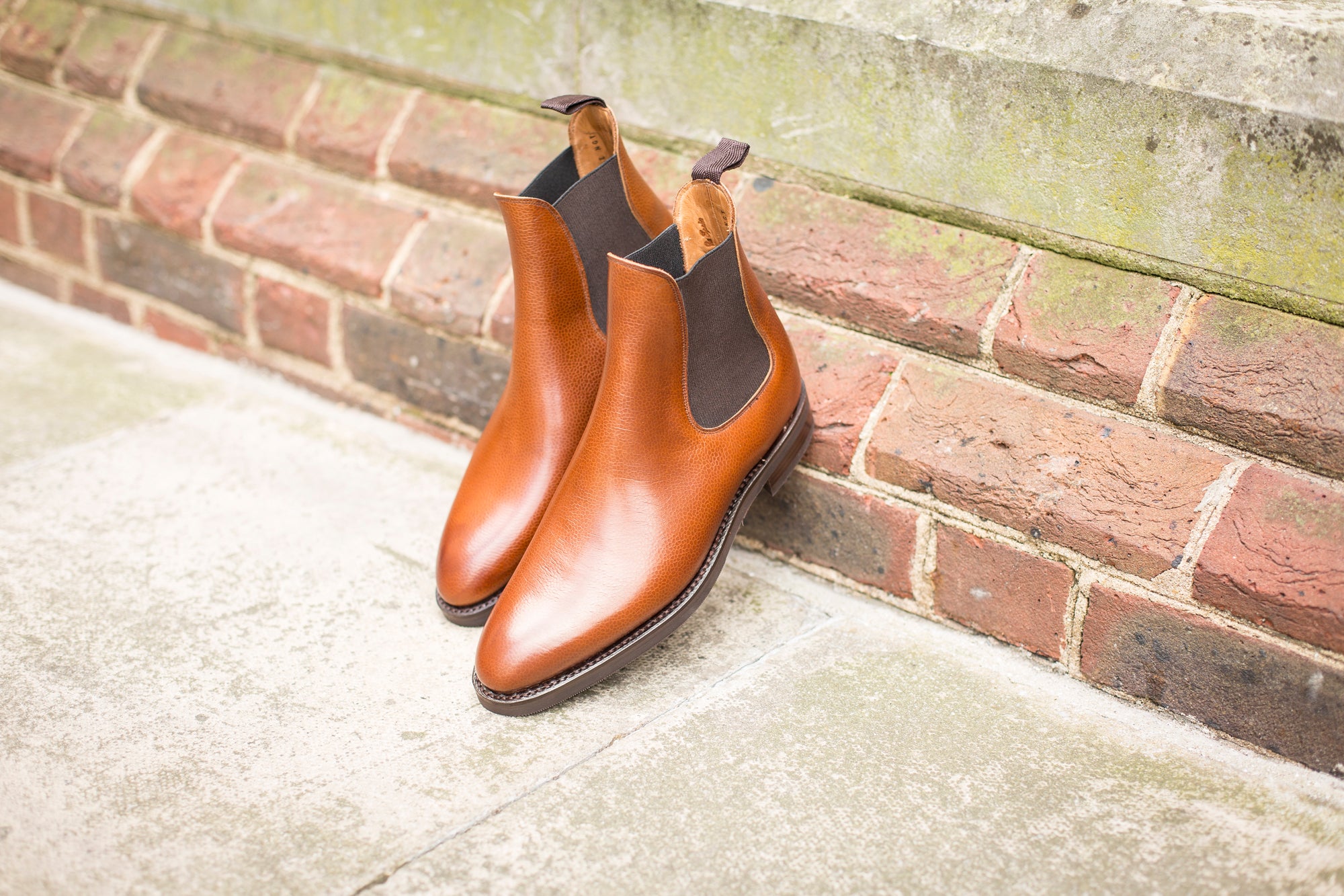Alki - MTO - Tan Soft Grain - NGT Last - Double City Rubber Sole-Made To Order Chelsea Boots-J.FitzPatrick Footwear