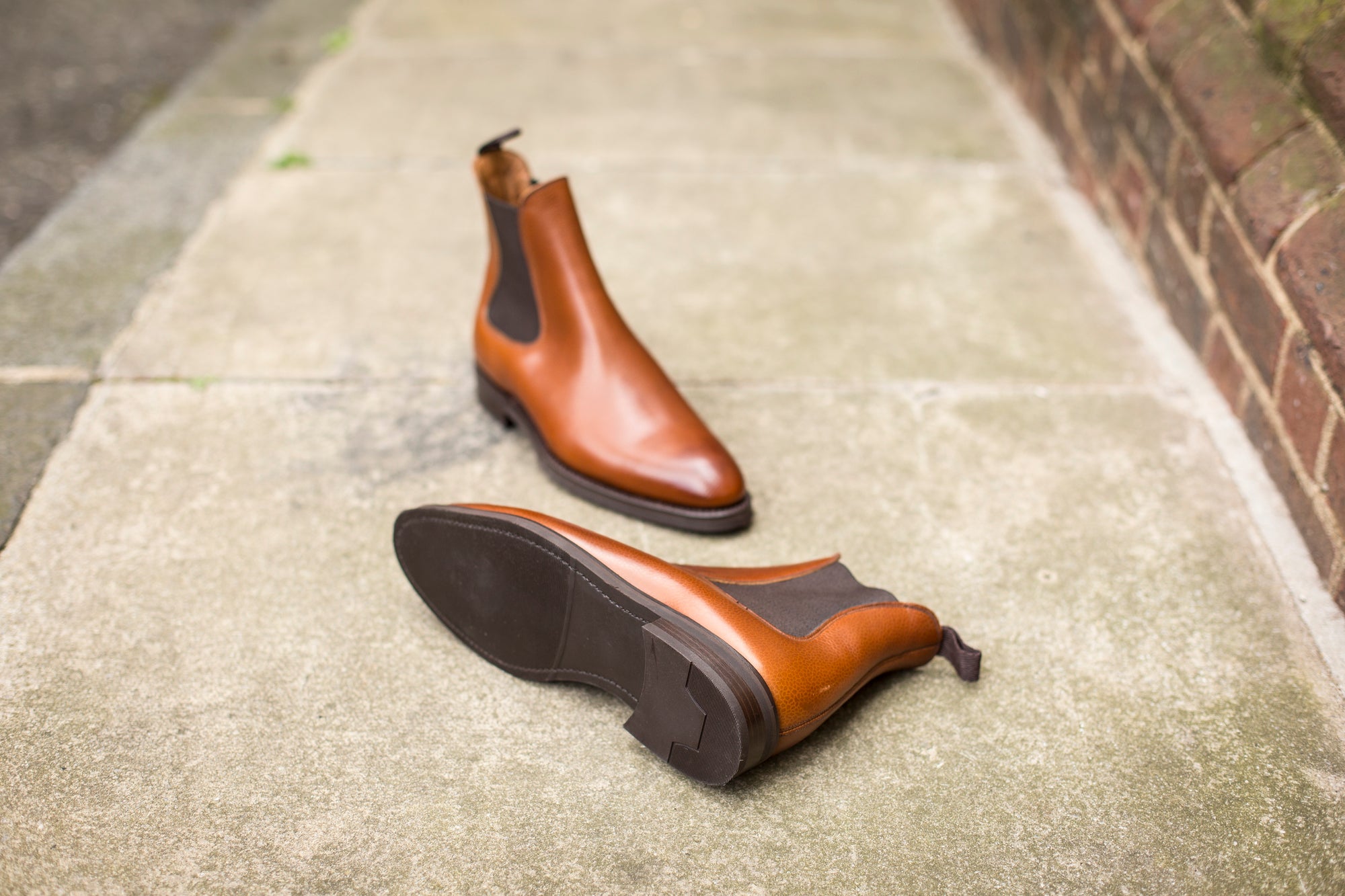Alki - MTO - Tan Soft Grain - NGT Last - Double City Rubber Sole-Made To Order Chelsea Boots-J.FitzPatrick Footwear