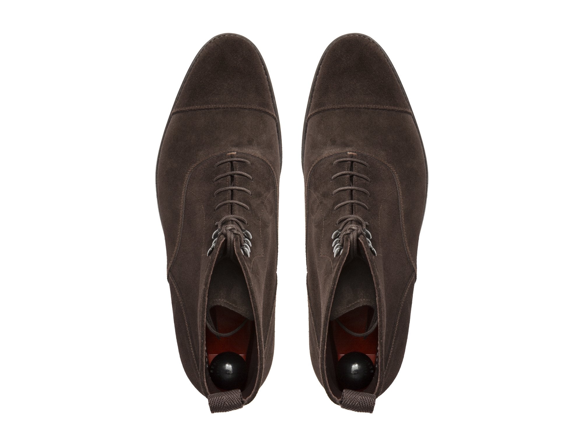 Ashworth - MTO - Dark Brown Suede - TMG Last - City Rubber Sole-Made To Order Boot Cap Toe-J.FitzPatrick Footwear