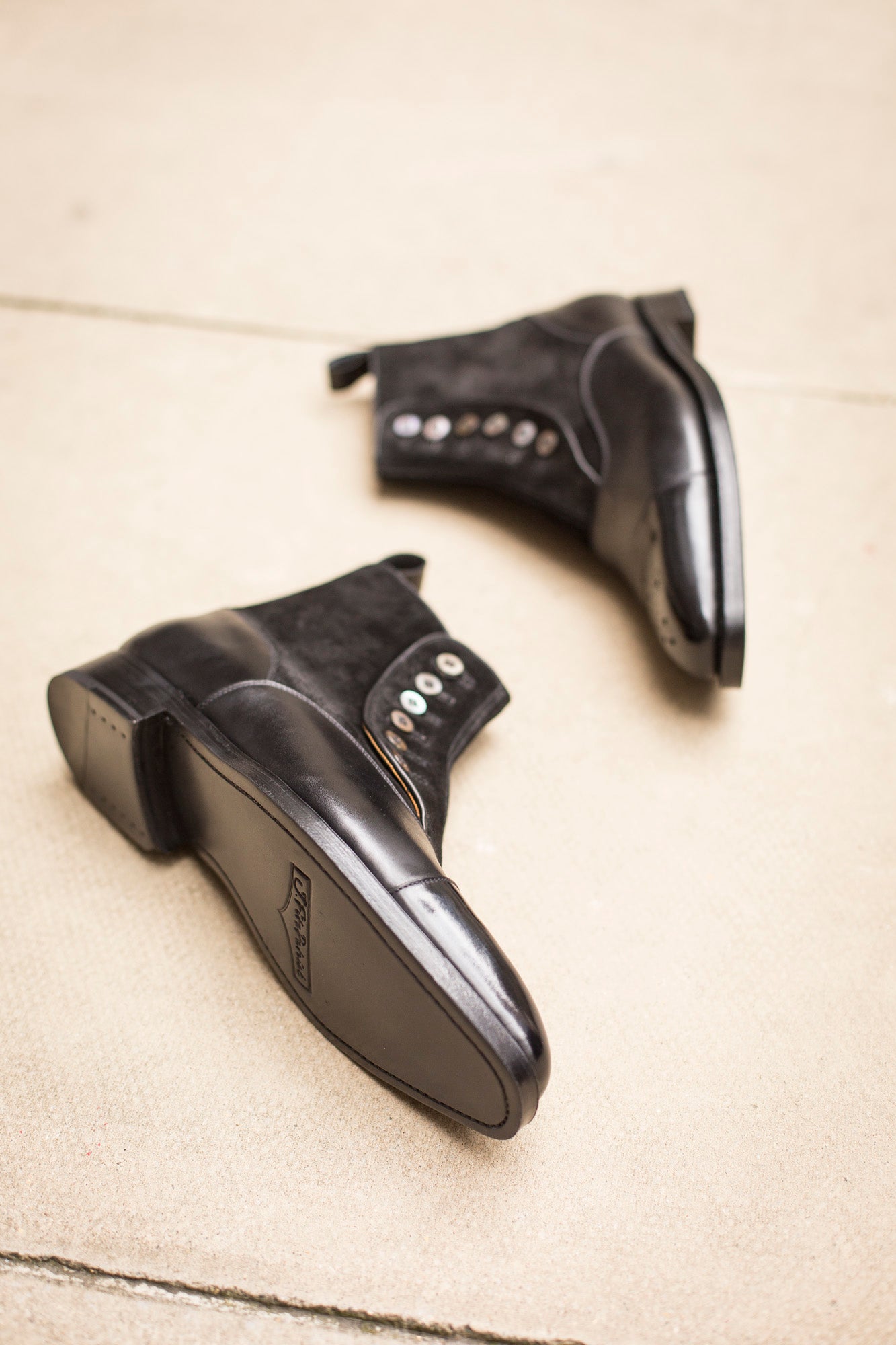 Bagley - MTO - Black Calf / Black Suede - LPB Last - Double Leather Sole-Made To Order-J.FitzPatrick Footwear