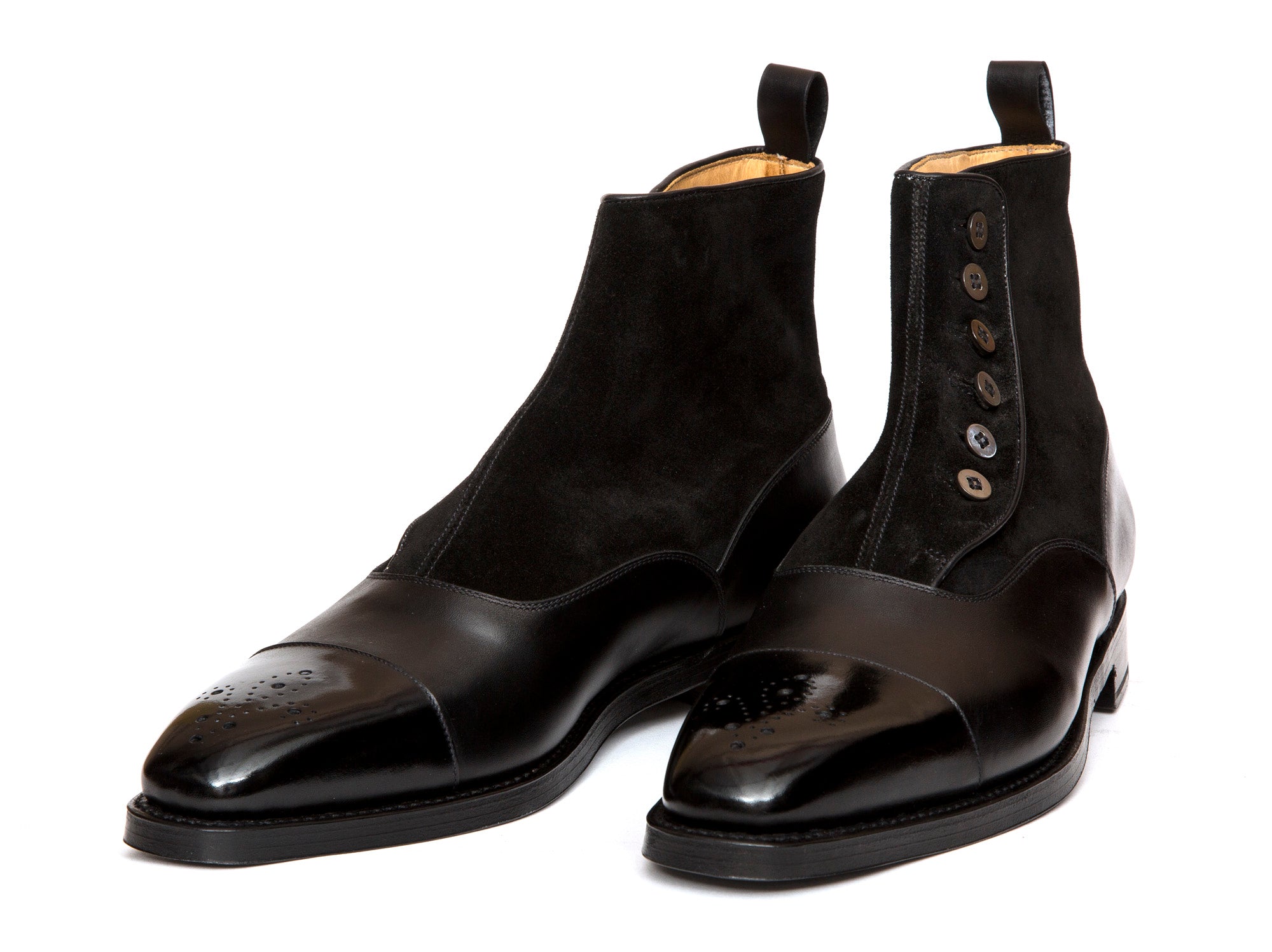 Bagley - MTO - Black Calf / Black Suede - LPB Last - Double Leather Sole-Made To Order-J.FitzPatrick Footwear