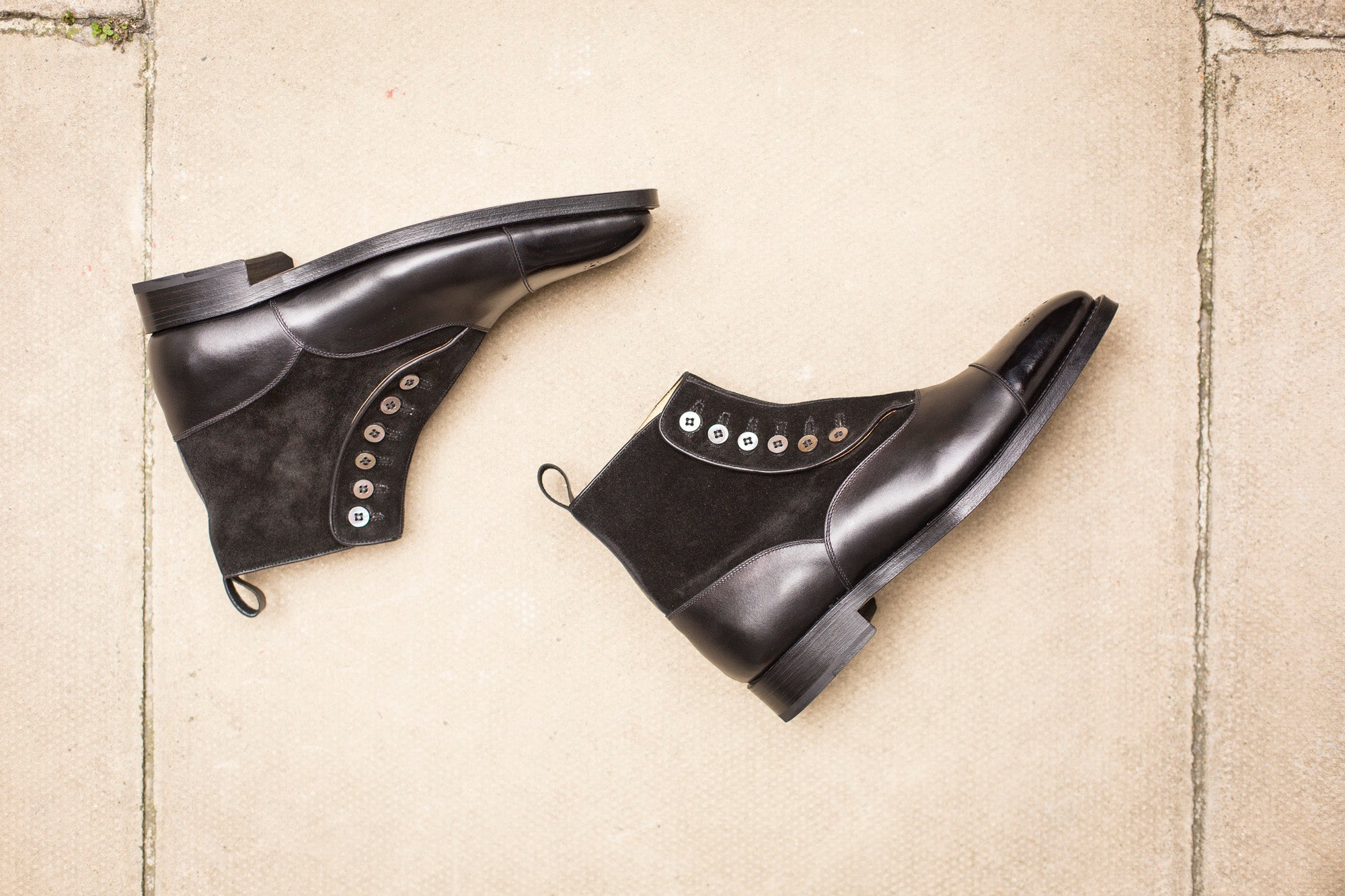 Bagley - MTO - Black Calf / Black Suede - LPB Last - Double Leather Sole-Made To Order-J.FitzPatrick Footwear