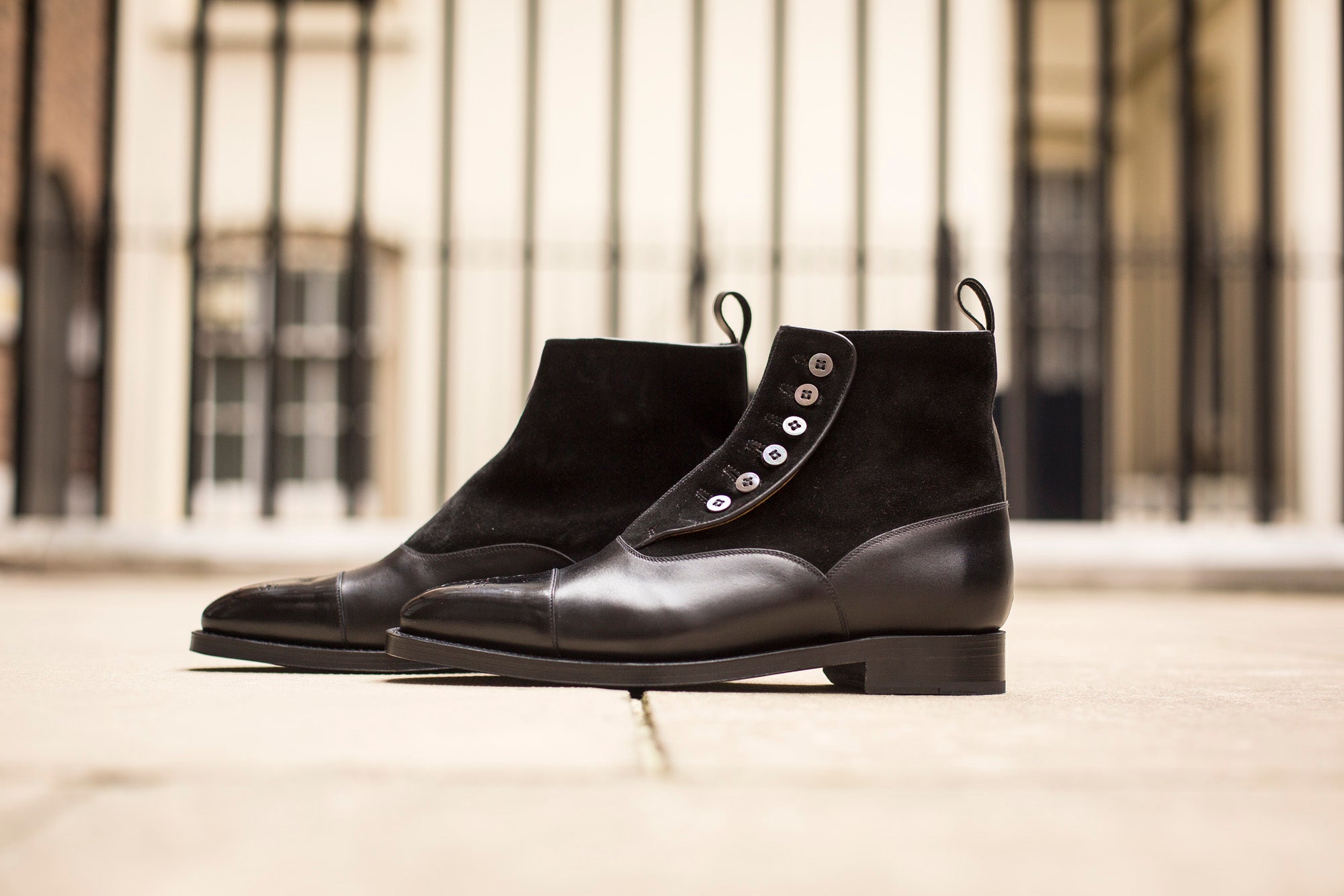 Bagley - MTO - Black Calf / Black Suede - LPB Last - Double Leather Sole-Made To Order-J.FitzPatrick Footwear