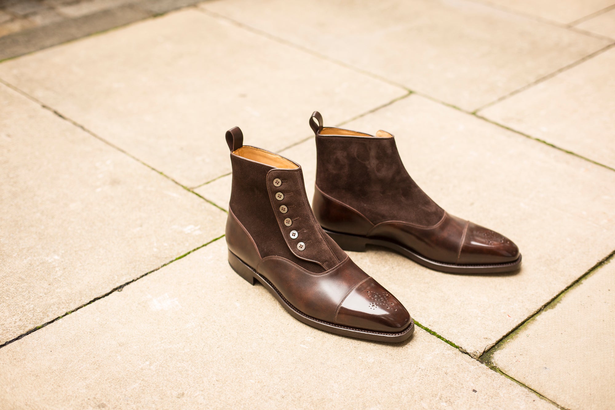 Bagley - MTO - Dark Brown Museum Calf / Dark Brown Suede - LPB Last - Double Leather Sole-Made To Order-J.FitzPatrick Footwear