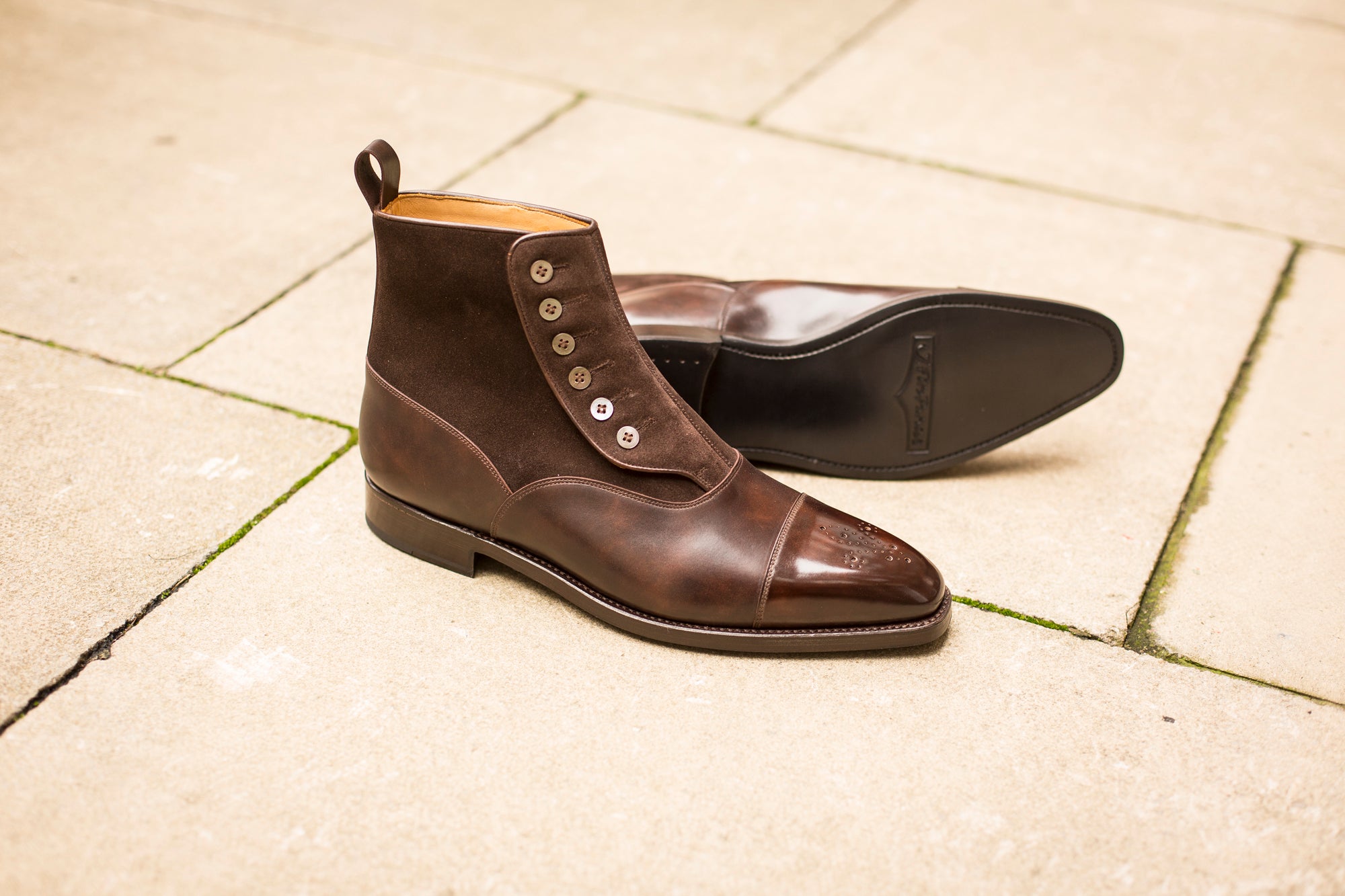 Bagley - MTO - Dark Brown Museum Calf / Dark Brown Suede - LPB Last - Double Leather Sole-Made To Order-J.FitzPatrick Footwear