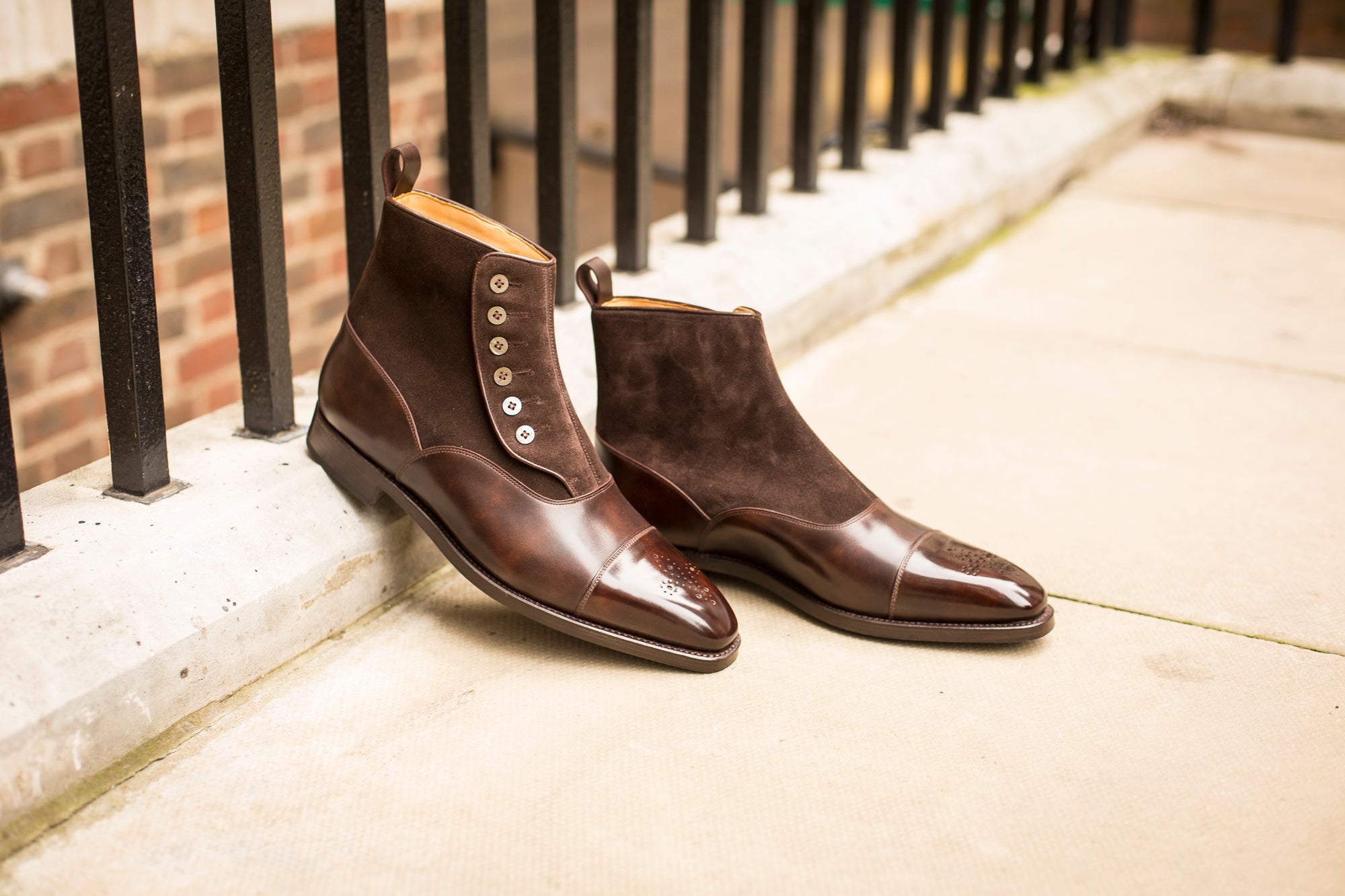 Bagley - MTO - Dark Brown Museum Calf / Dark Brown Suede - LPB Last - Double Leather Sole-Made To Order-J.FitzPatrick Footwear