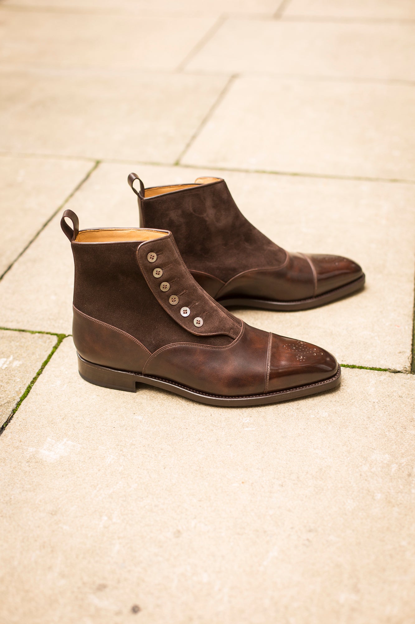 Bagley - MTO - Dark Brown Museum Calf / Dark Brown Suede - LPB Last - Double Leather Sole-Made To Order-J.FitzPatrick Footwear